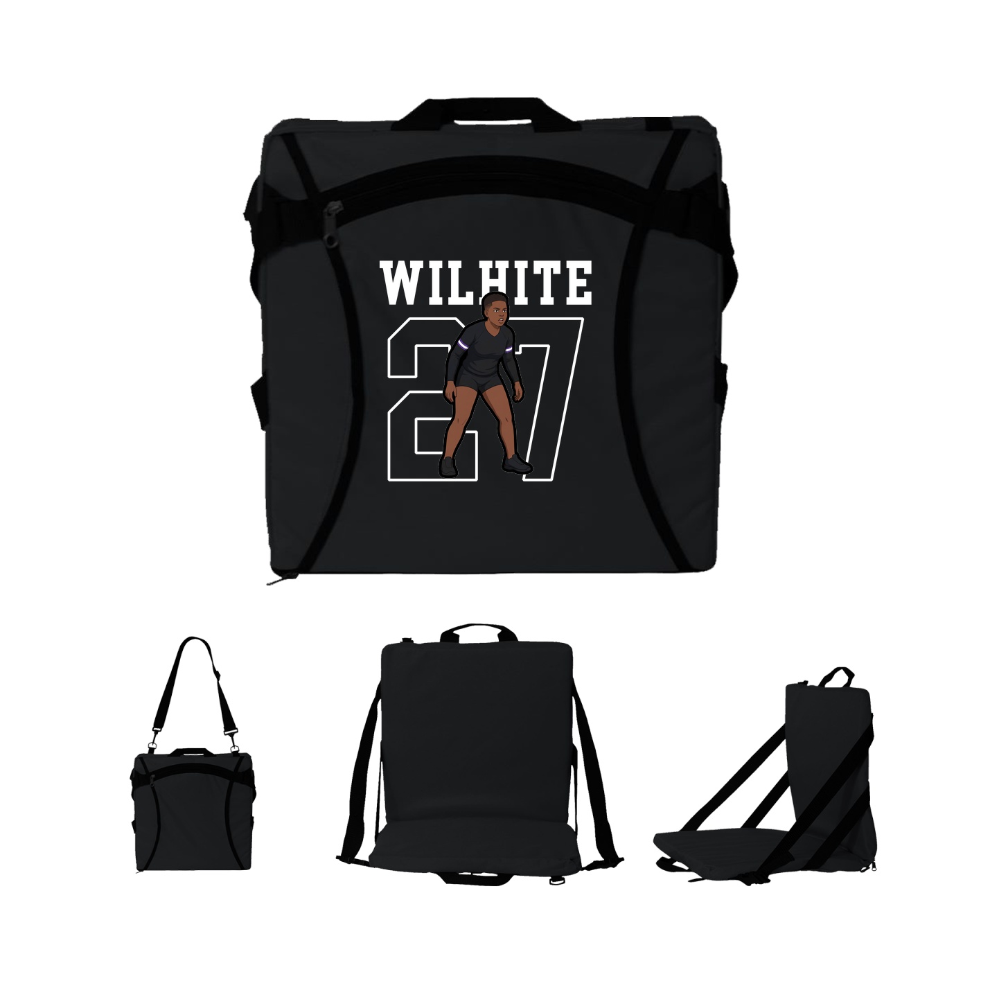 Folding Stadium Seat — Shirsey in Black