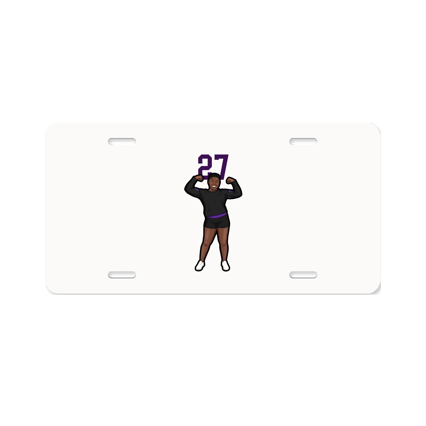 License Plate — Number Top in Classic