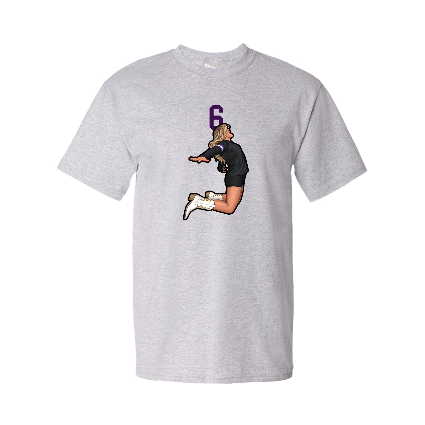 Youth Tee — Number Top in Grey