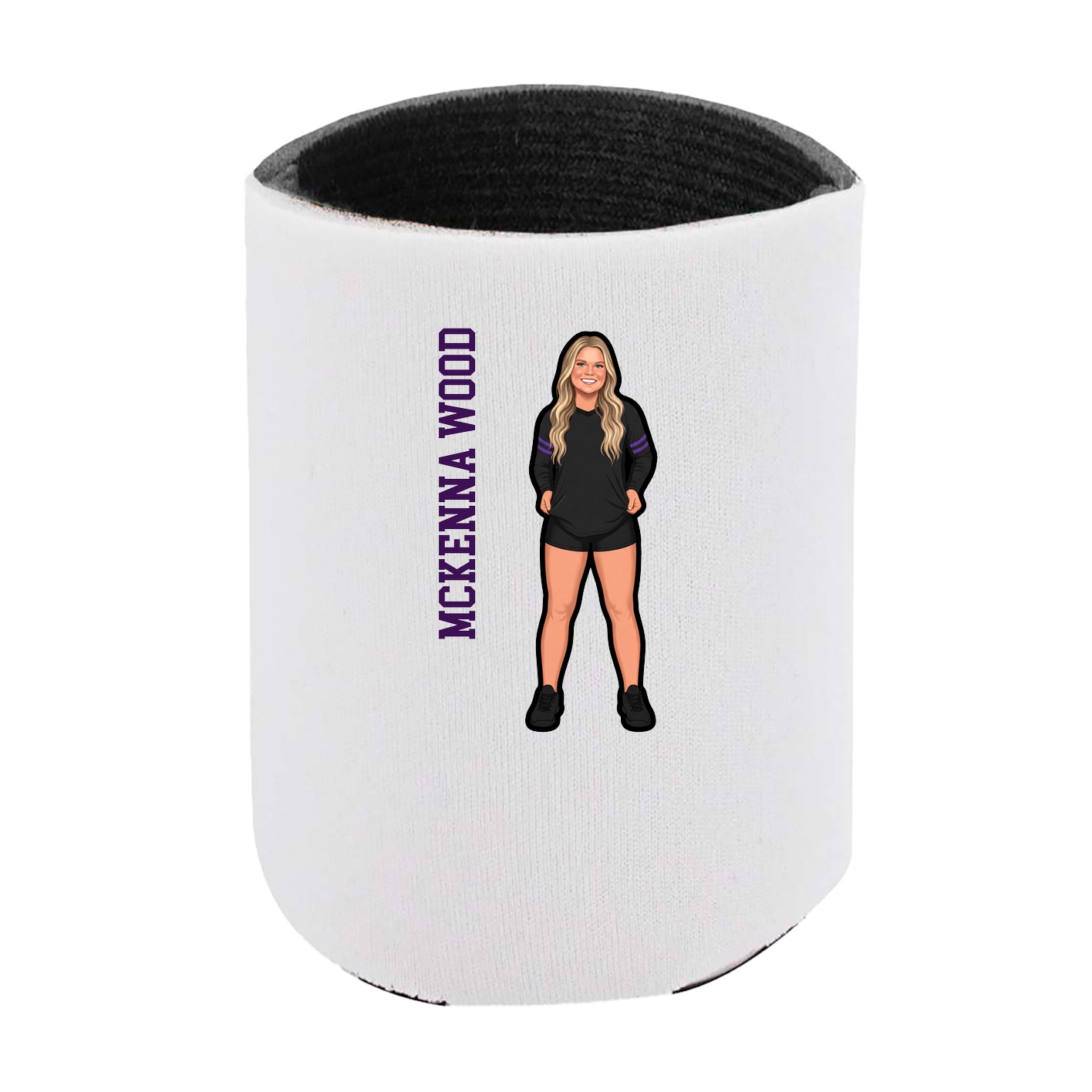 Can Holder — Name Vertical in White