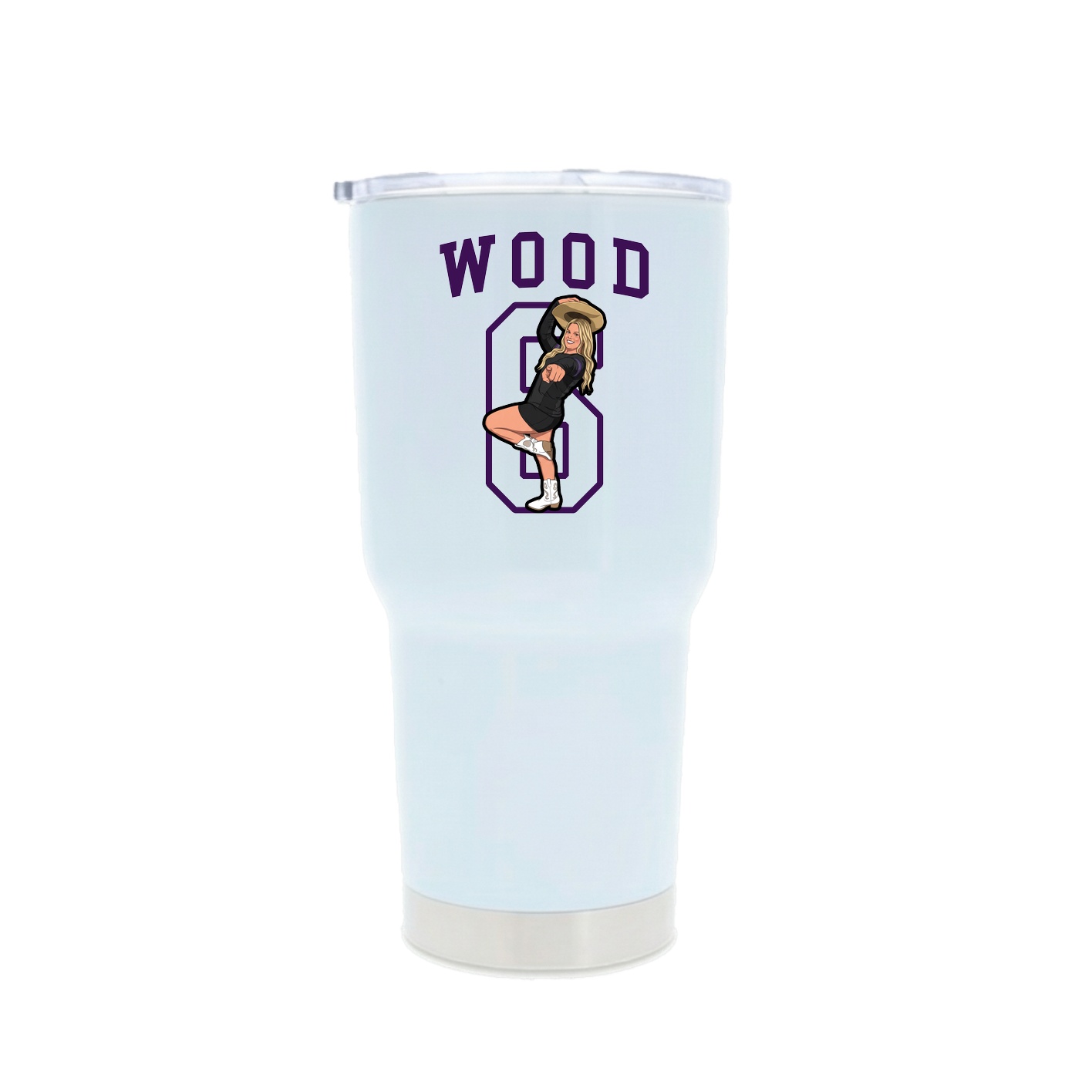 30oz Stainless Steel Tumbler — Shirsey in White
