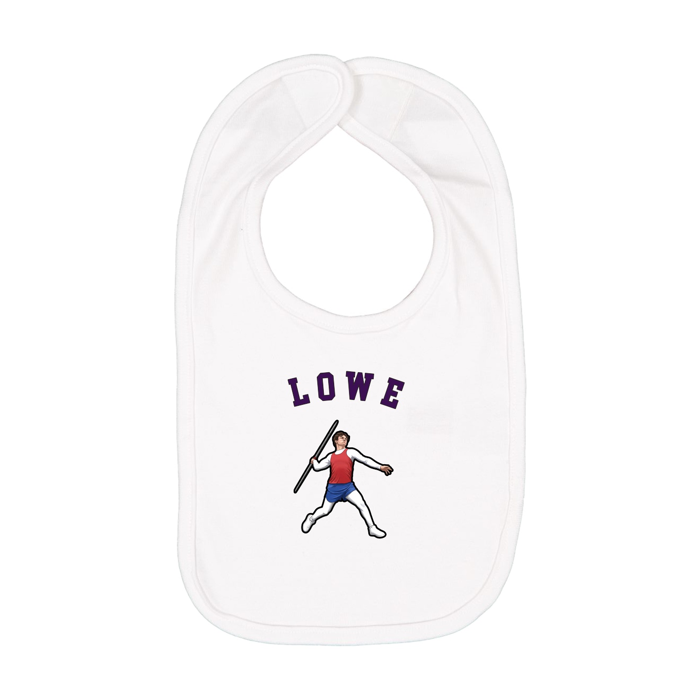 Infant Bib — Shirsey Arch in White