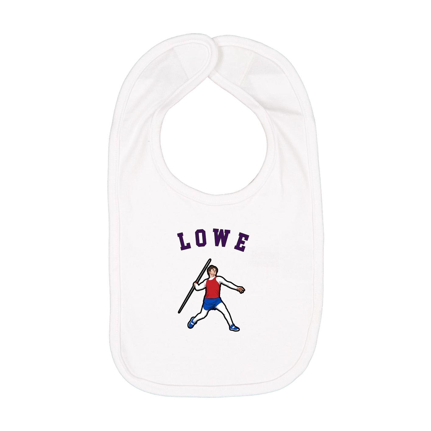 Infant Bib — Shirsey Arch in White