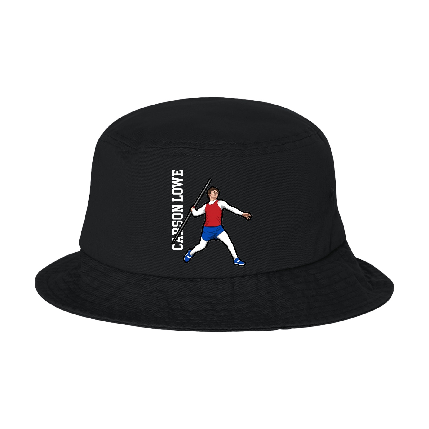 Bucket Cap — Name Vertical in Black