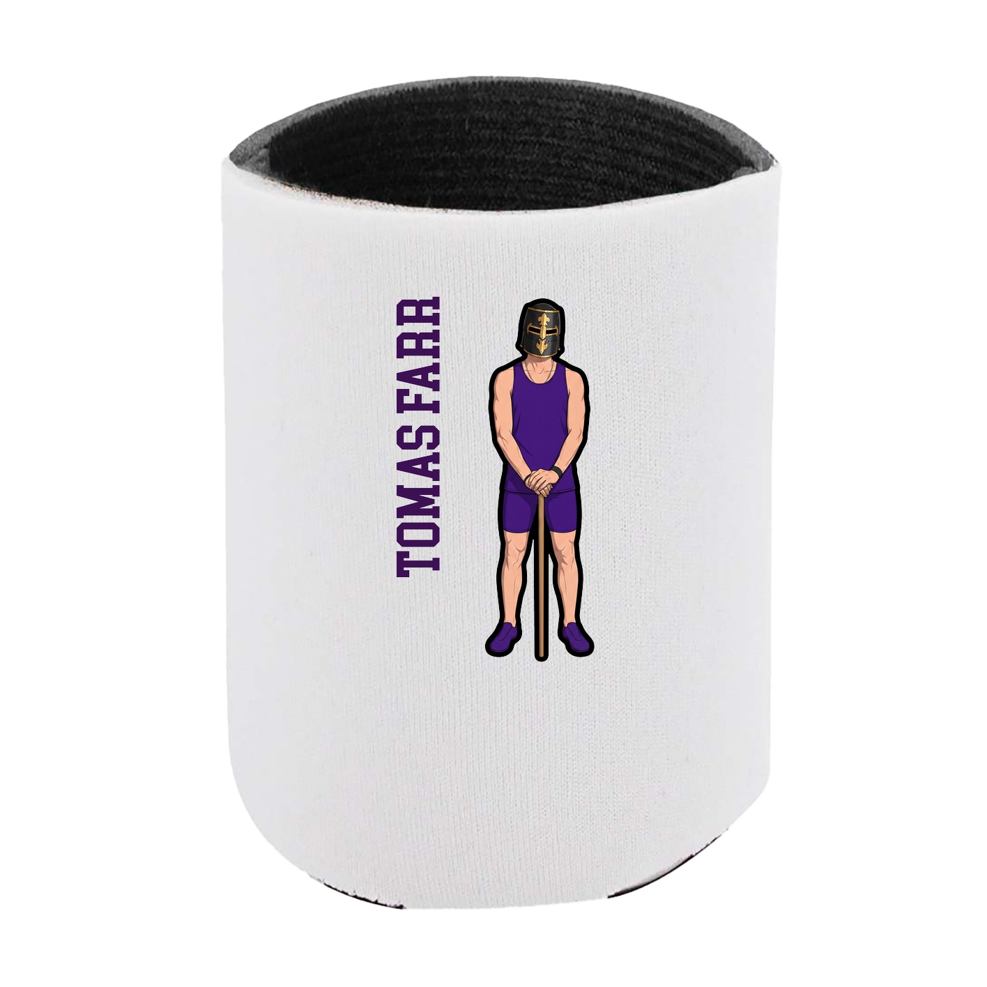 Can Holder — Name Vertical in White