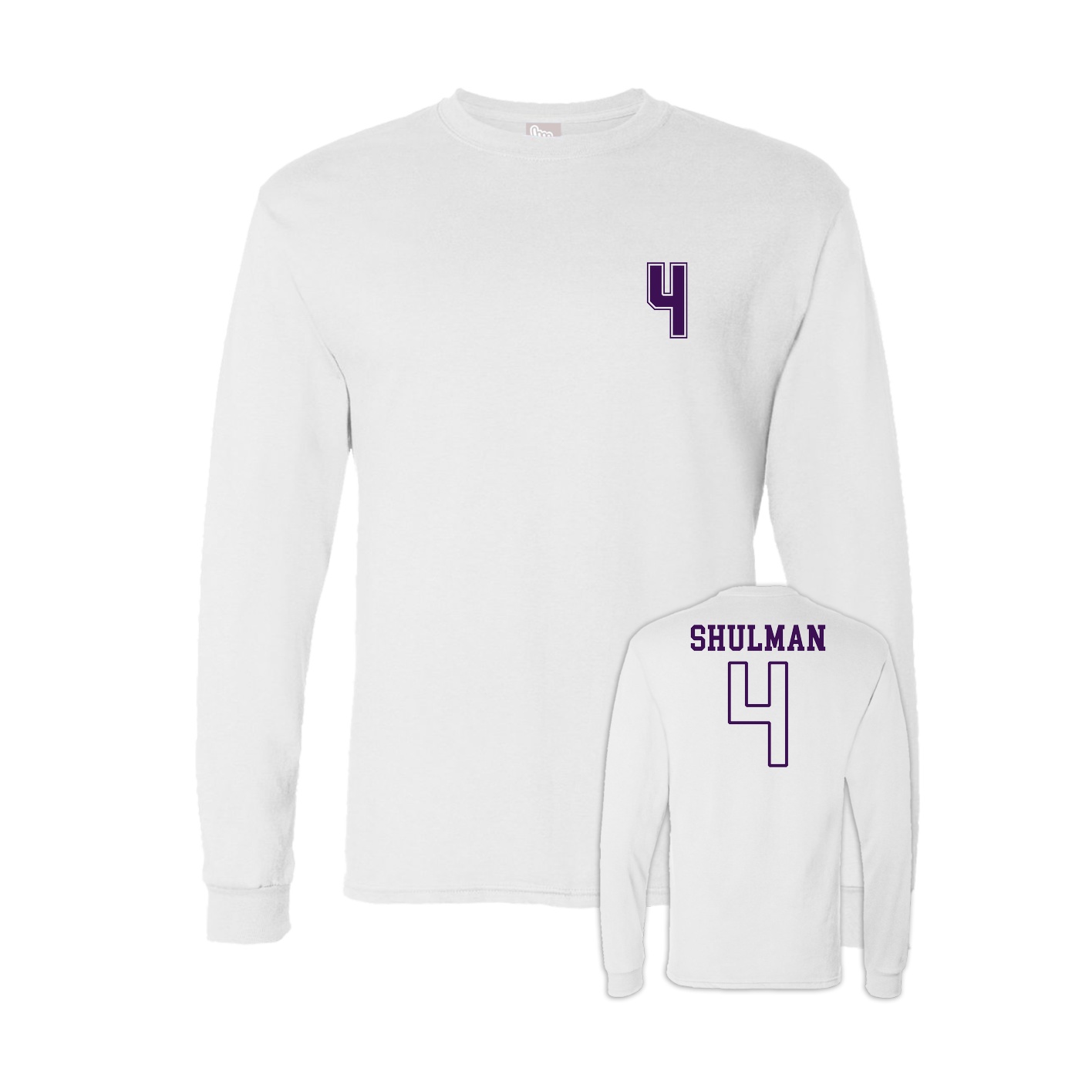 Long Sleeve Tee — Chest Back in White