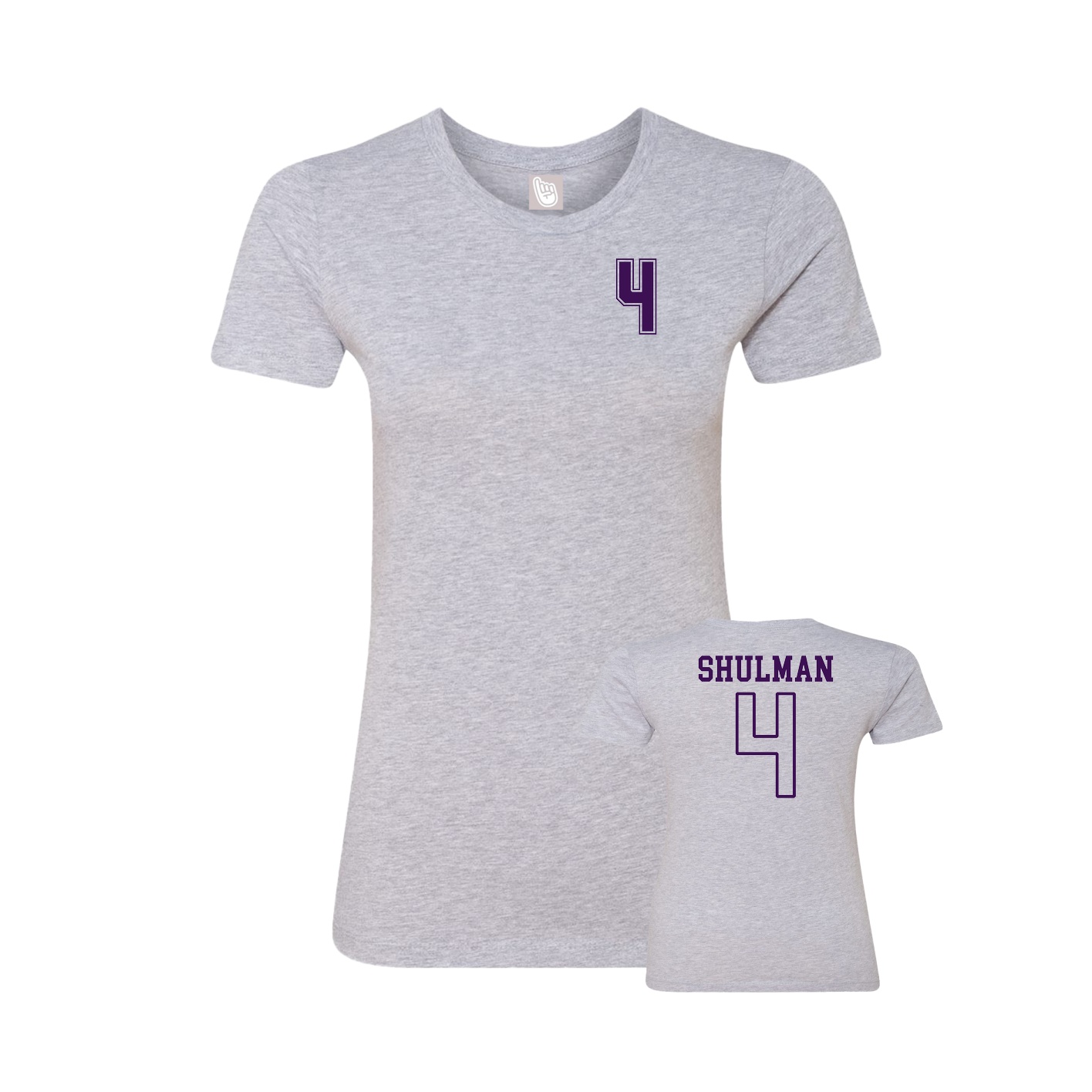 Womens Tee — Chest Back in Grey