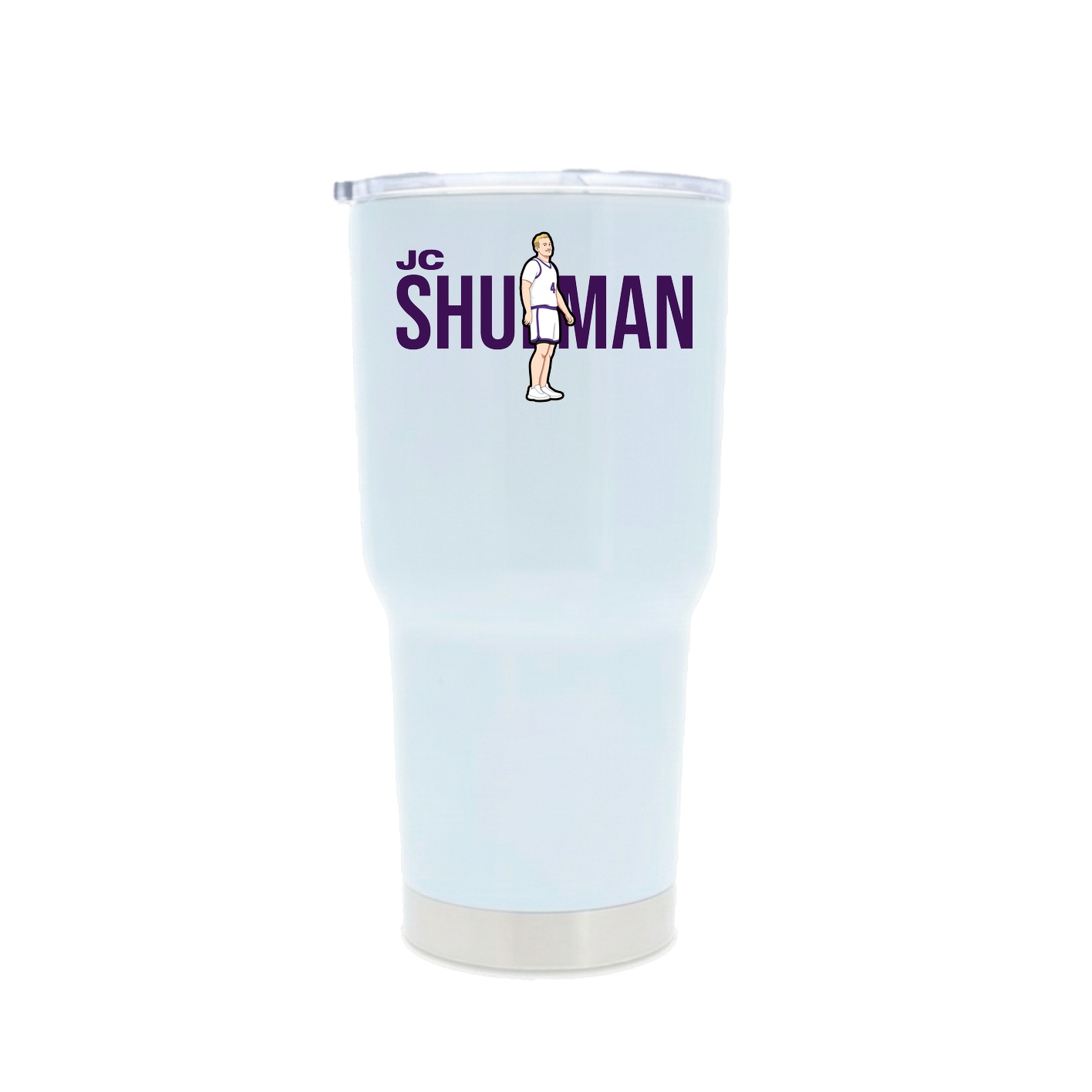 30oz Stainless Steel Tumbler — Player Name in White