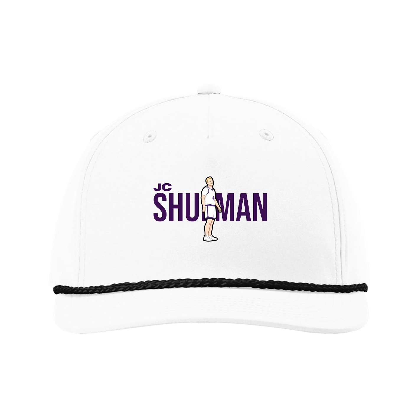 Five-Panel Classic Rope Cap — Player Name in White