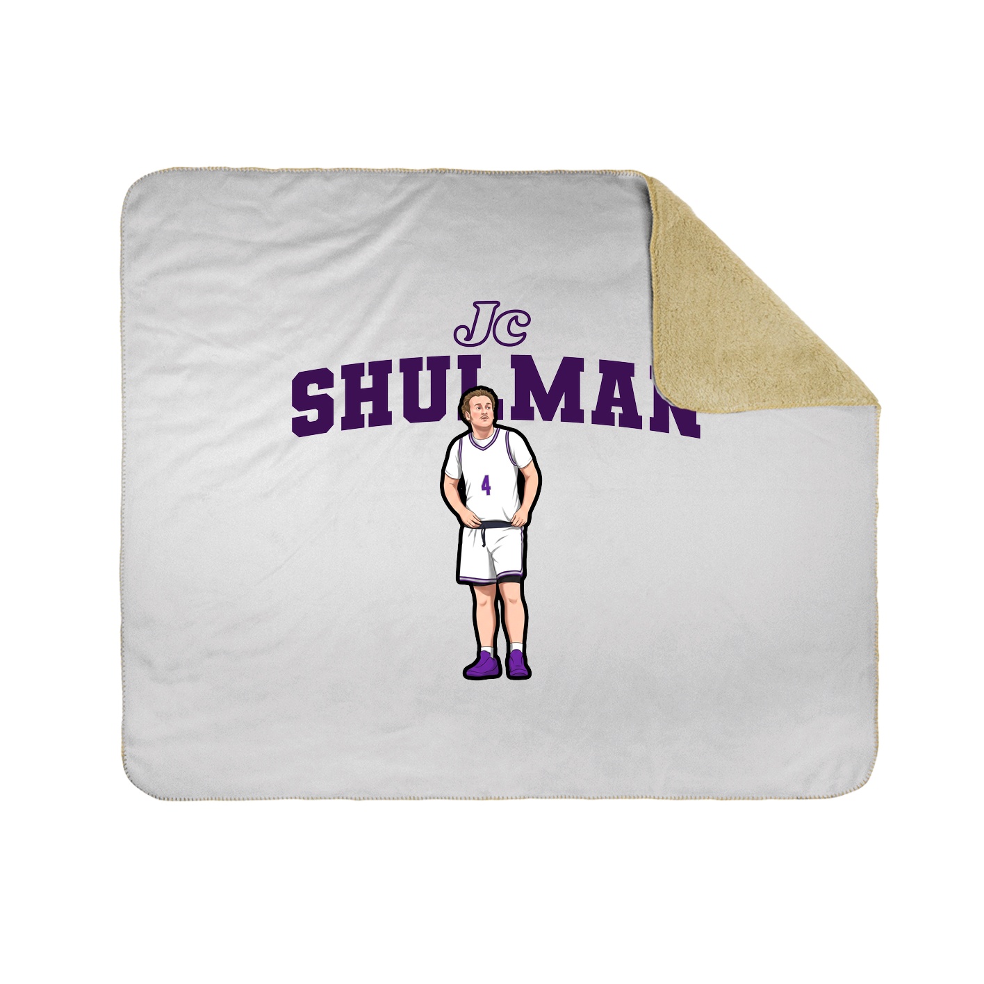 Throw Blanket — Name Arch in White