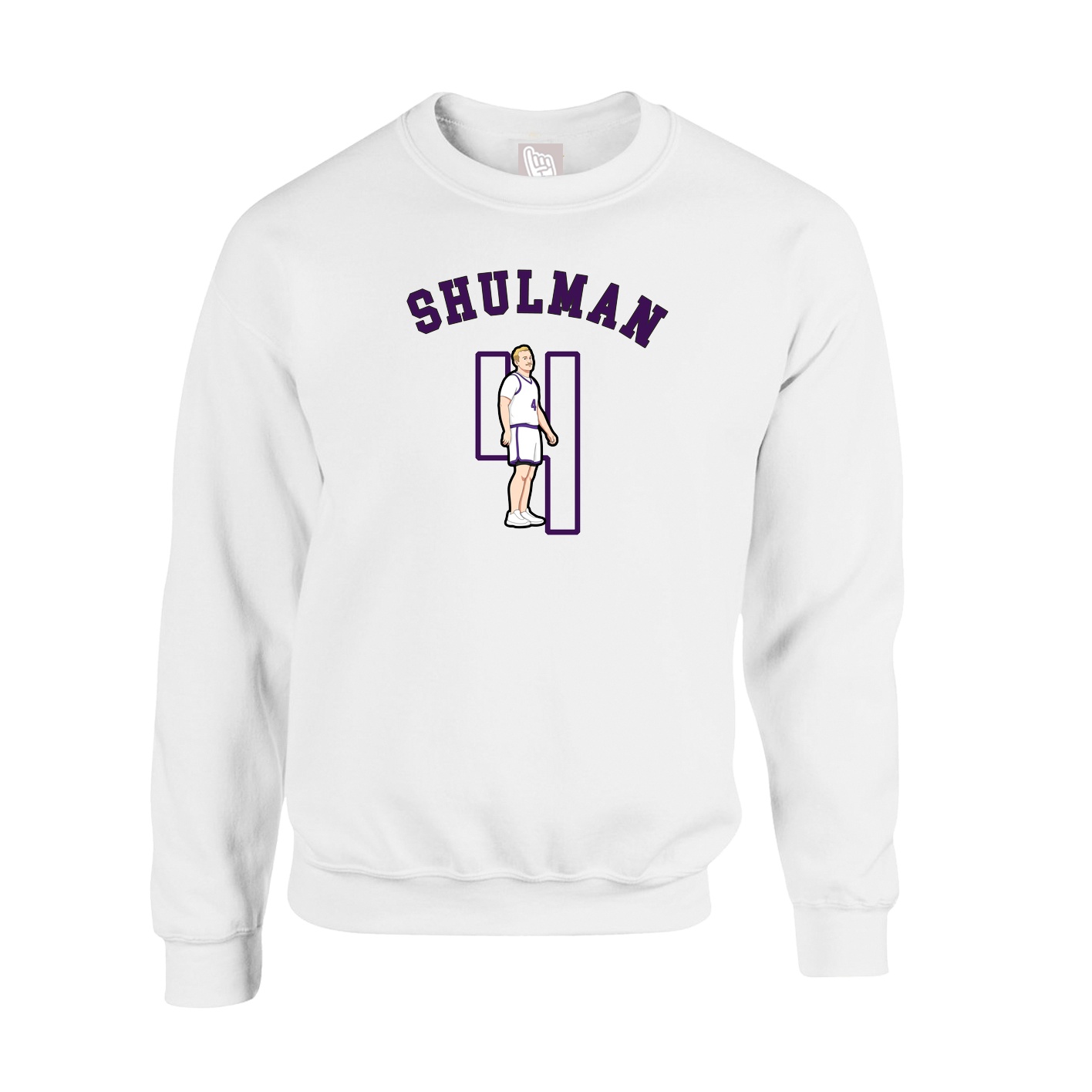 Fleece Crew — Shirsey Arch in White