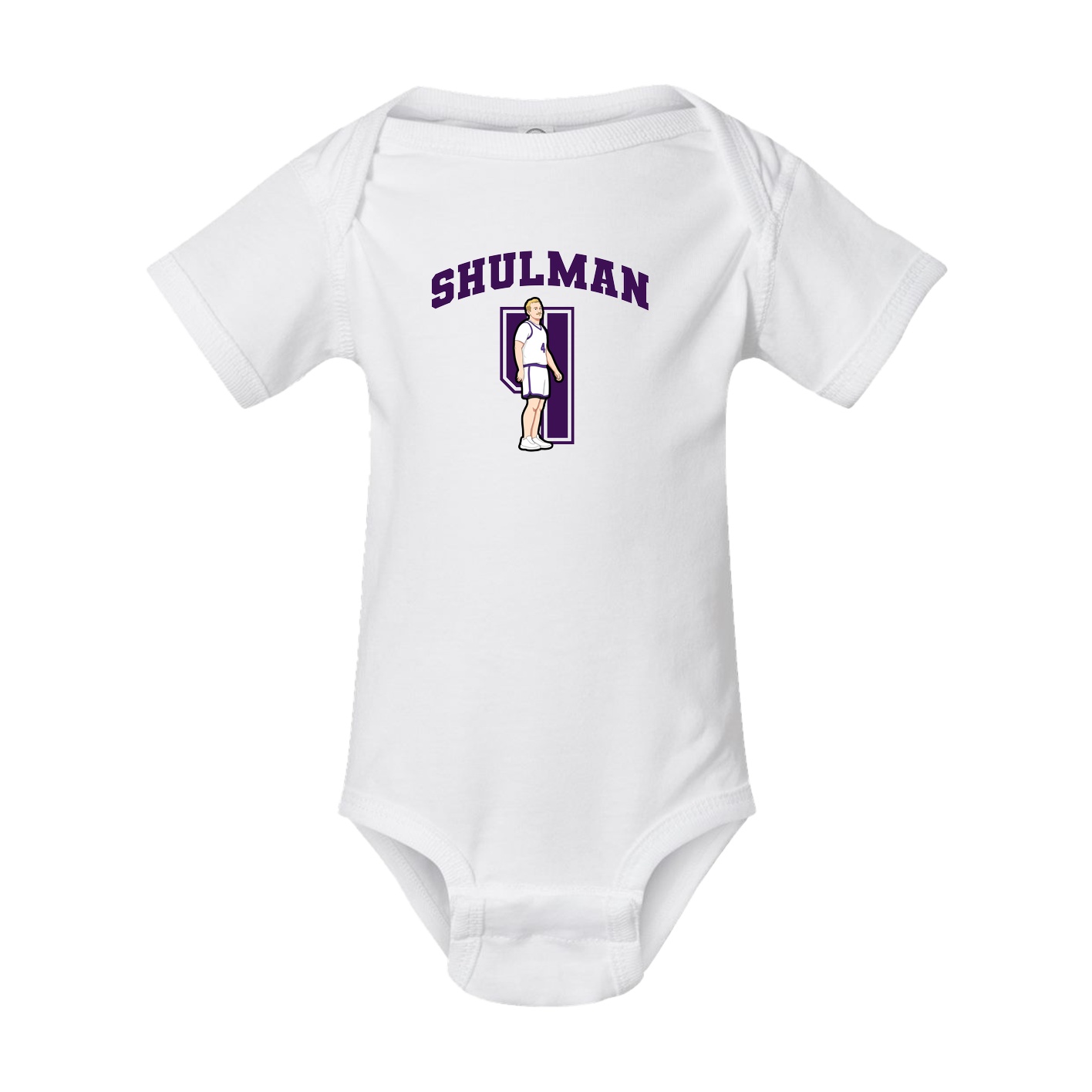 Baby Onesie — Number in White