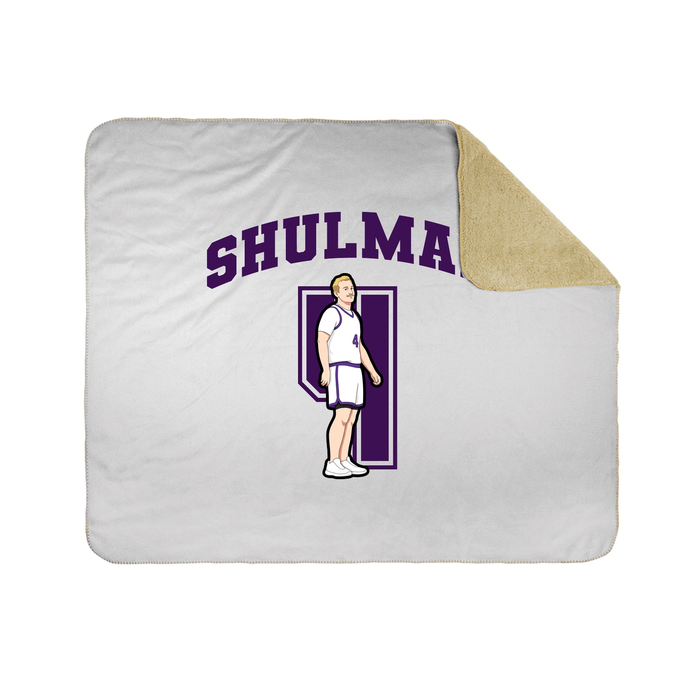 Throw Blanket — Number in White