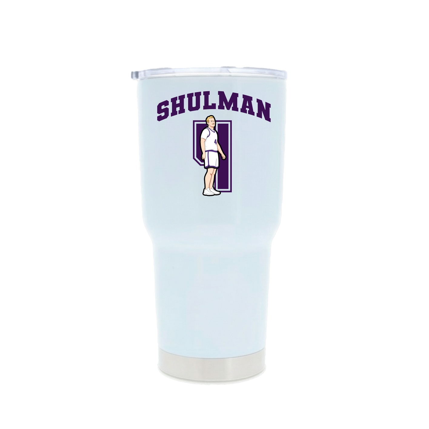 30oz Stainless Steel Tumbler — Number in White