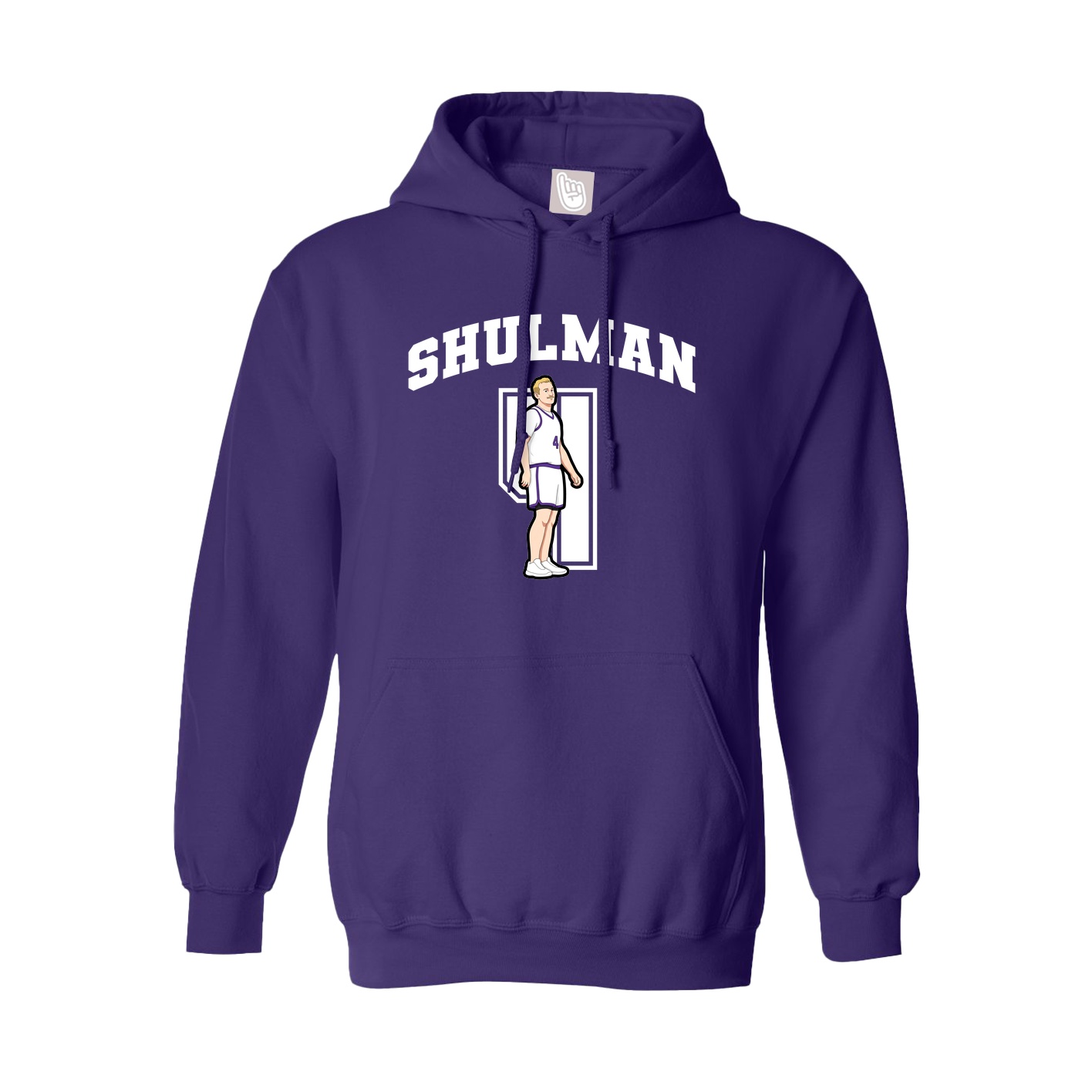 Youth Hoodie — Number in Purple
