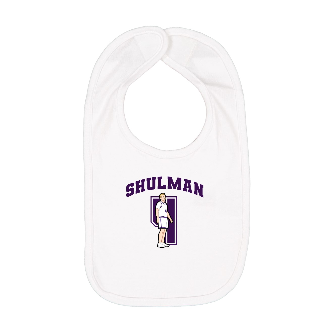 Infant Bib — Number in White