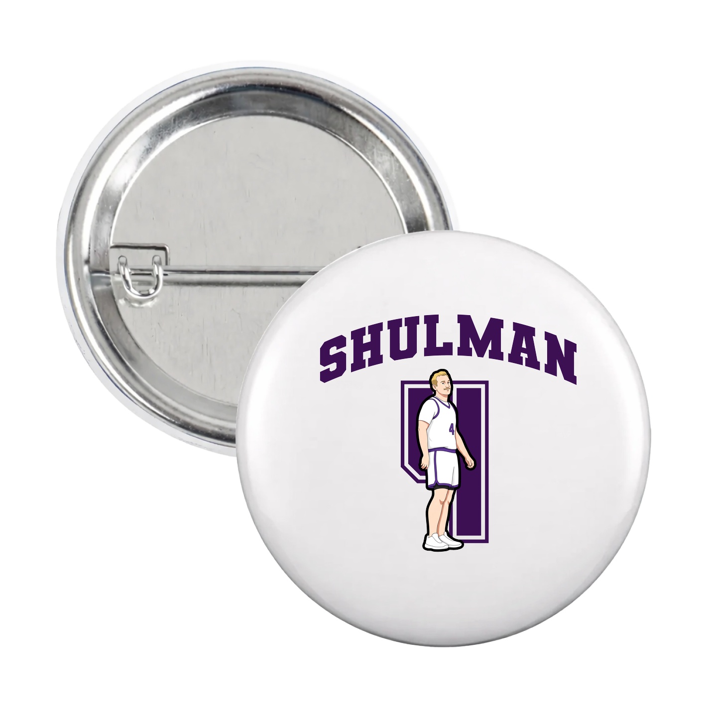 Game Day Button — Number in White