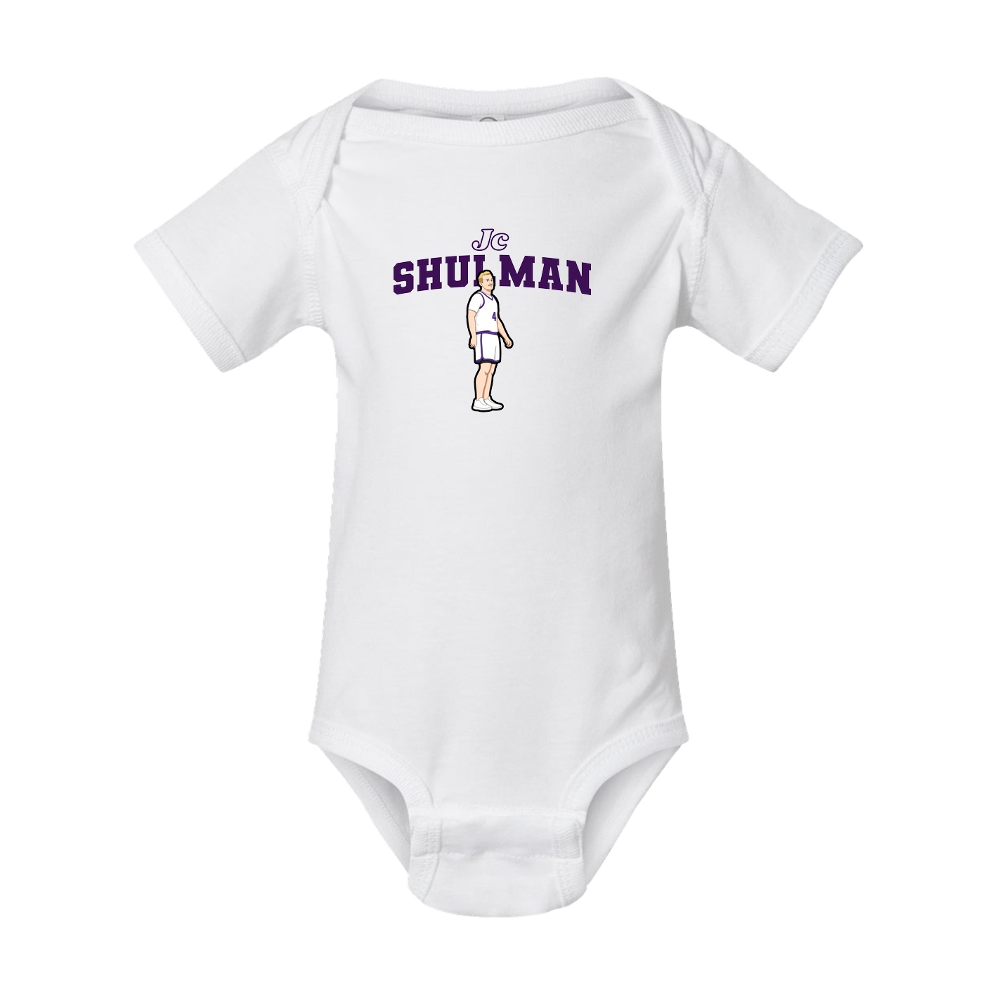 Baby Onesie — Name Arch in White