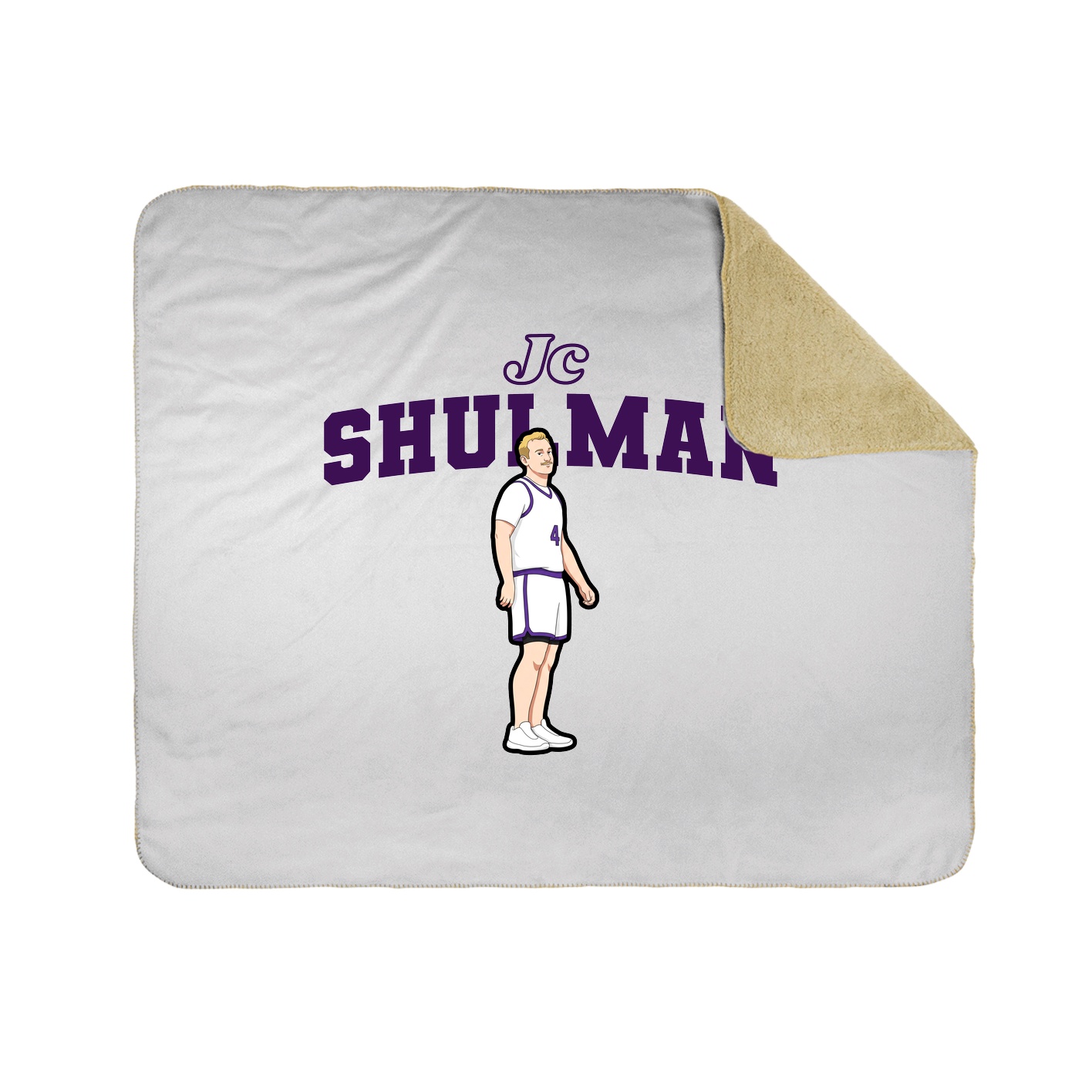 Throw Blanket — Name Arch in White