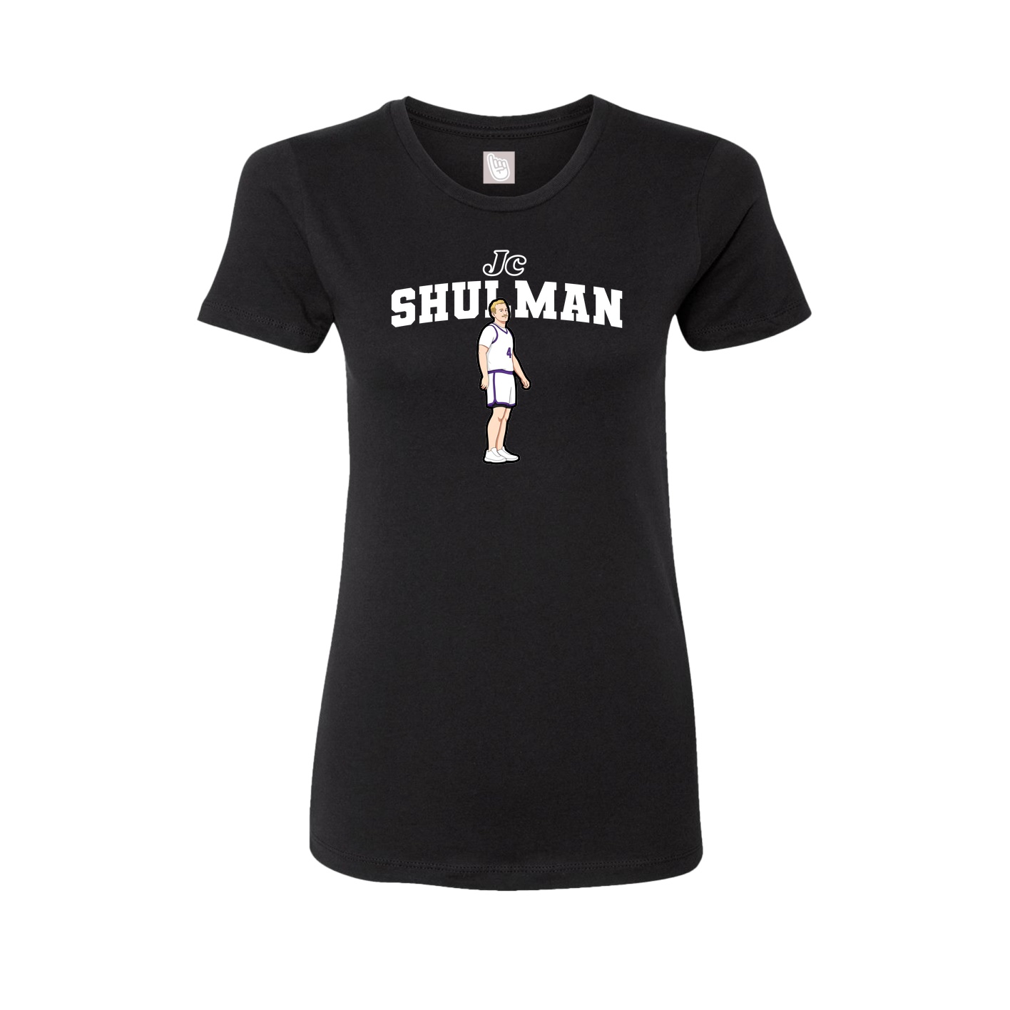 Fitted Women's Tee — Name Arch in Black