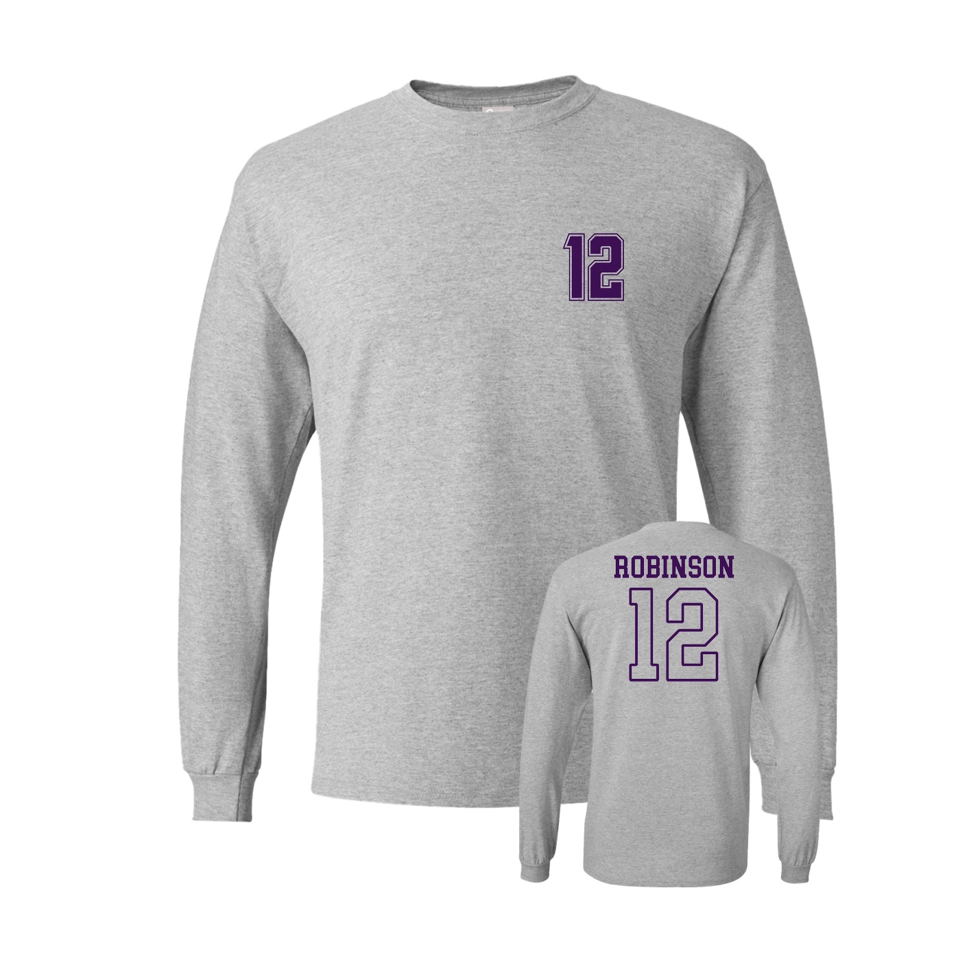 Long Sleeve Tee — Chest Back in Grey