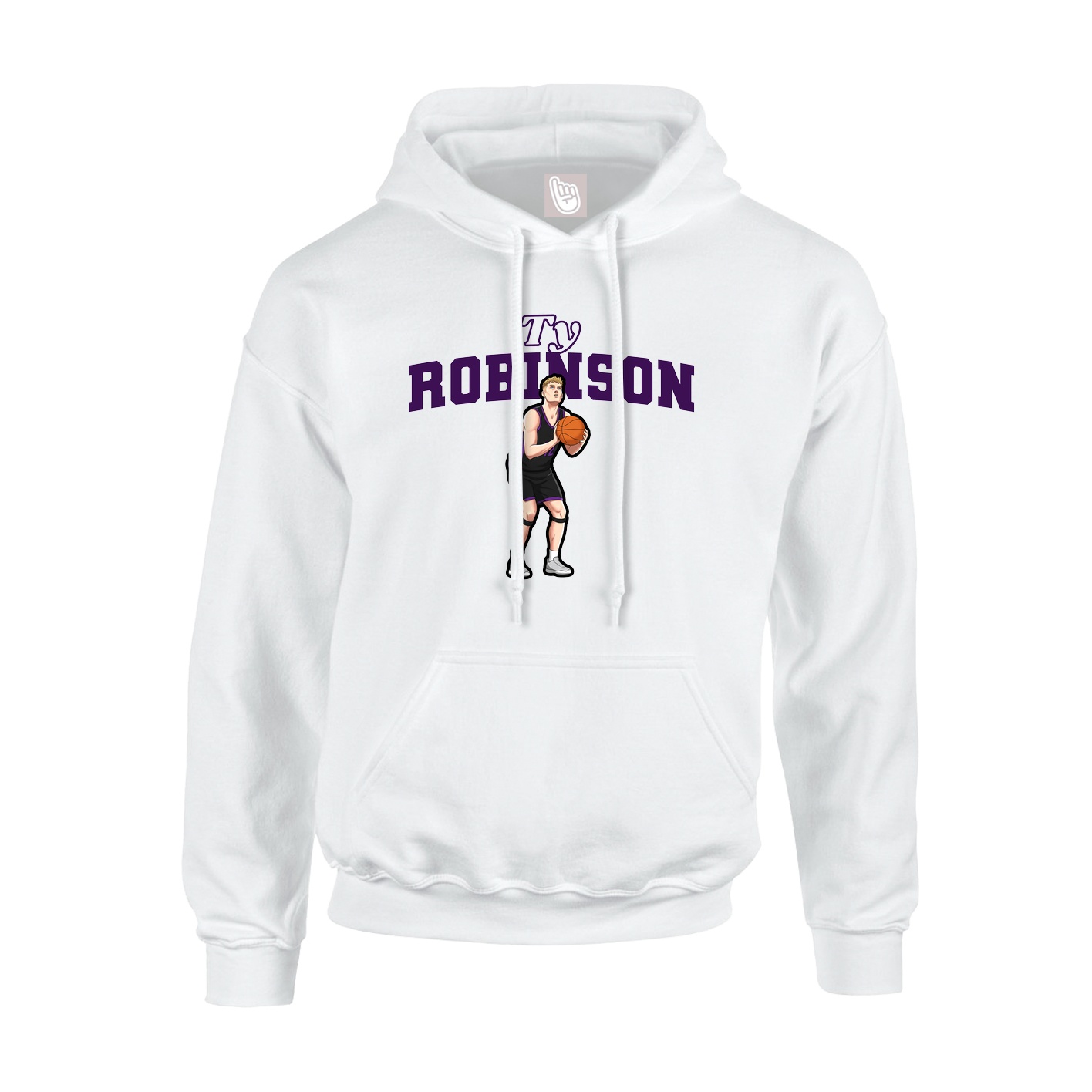 Hoodie — Name Arch in White