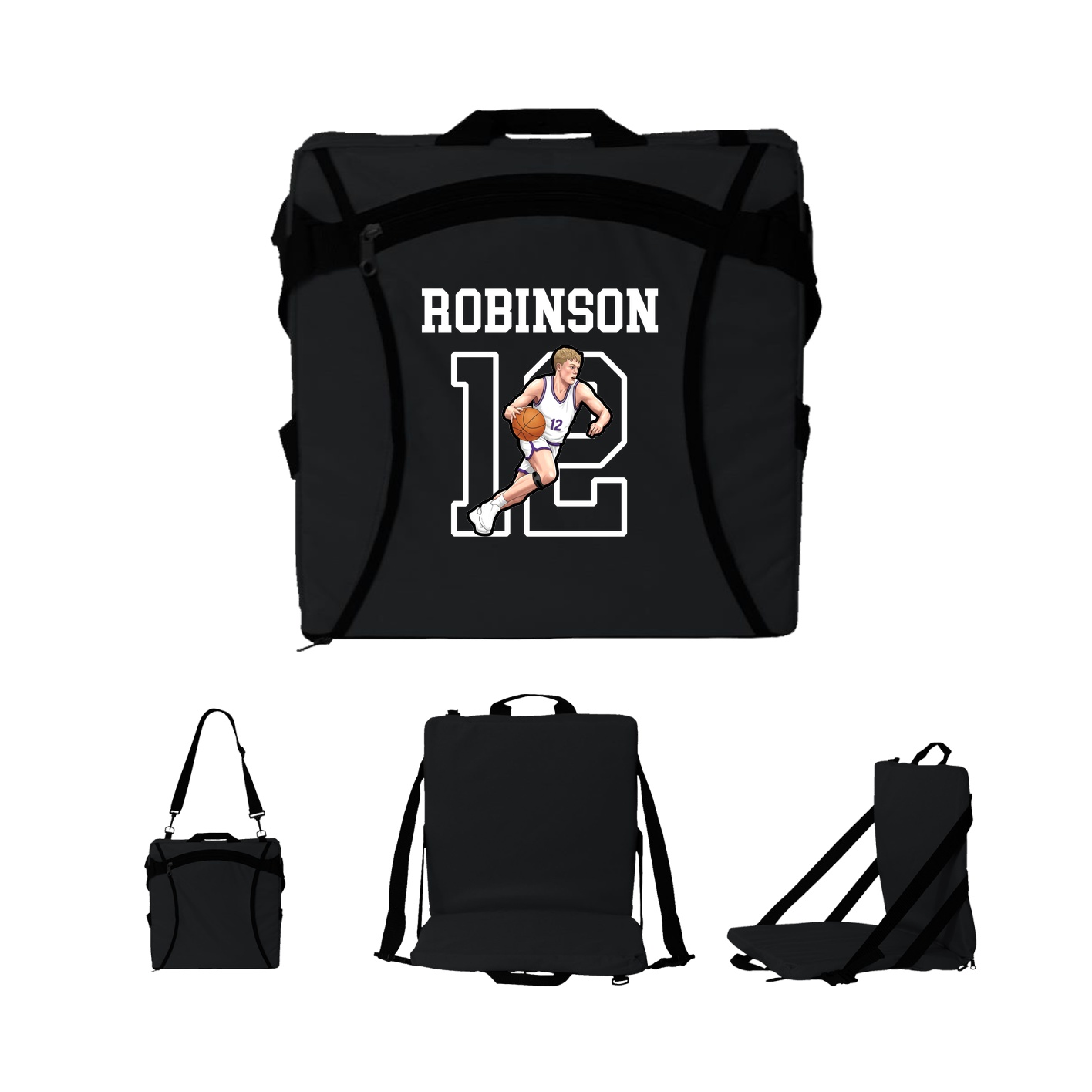 Folding Stadium Seat — Shirsey in Black