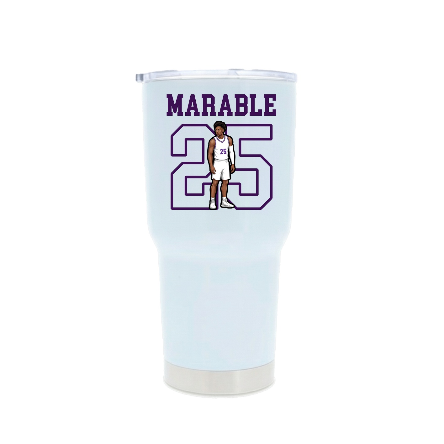 30oz Stainless Steel Tumbler — Shirsey in White