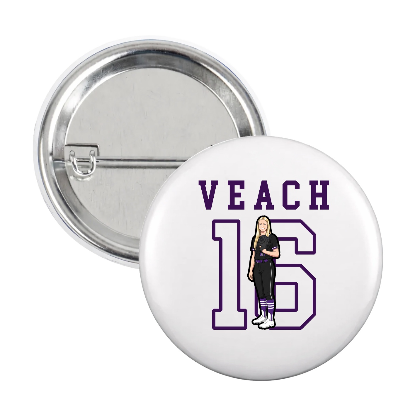 Game Day Button — Shirsey in White