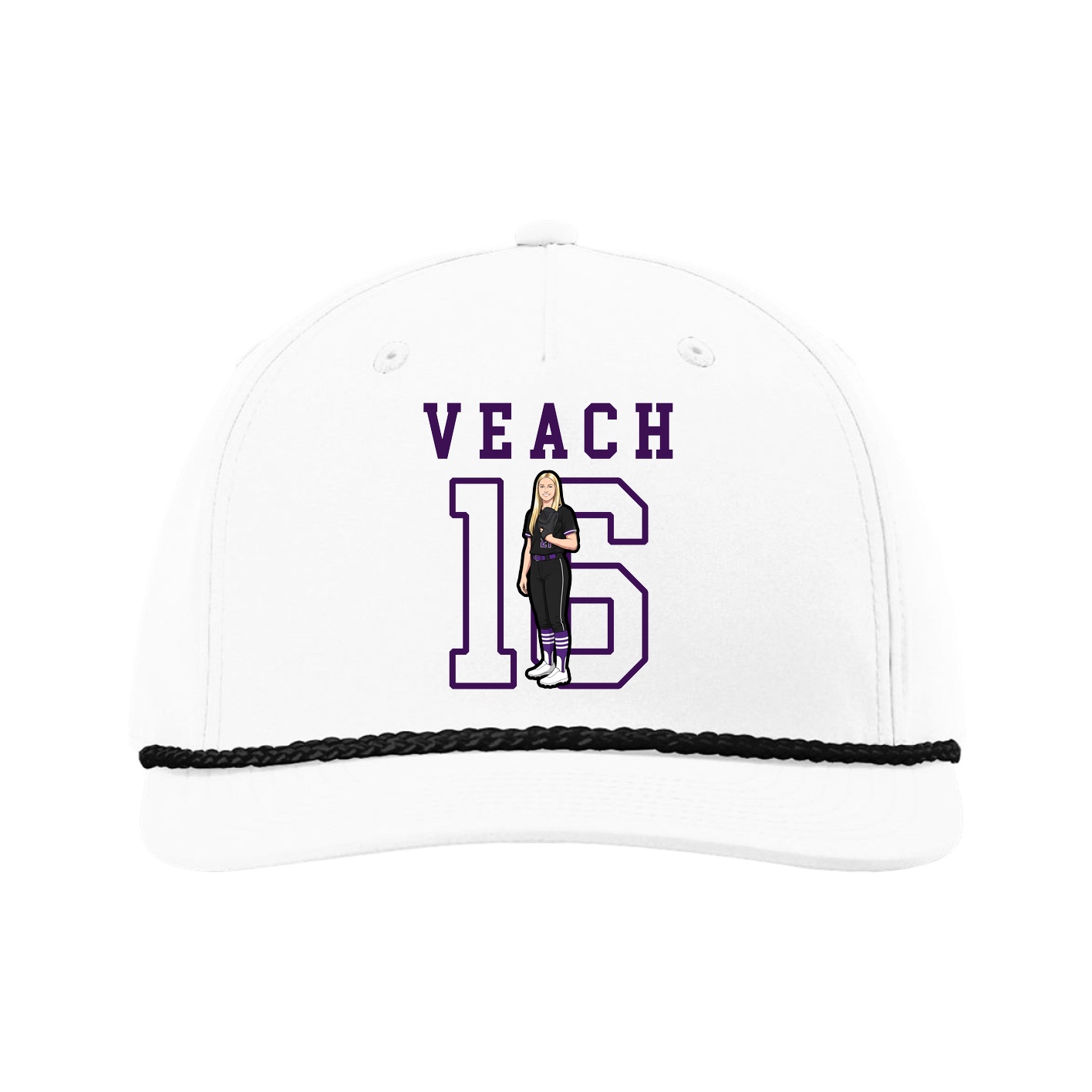 Five-Panel Classic Rope Cap — Shirsey in White