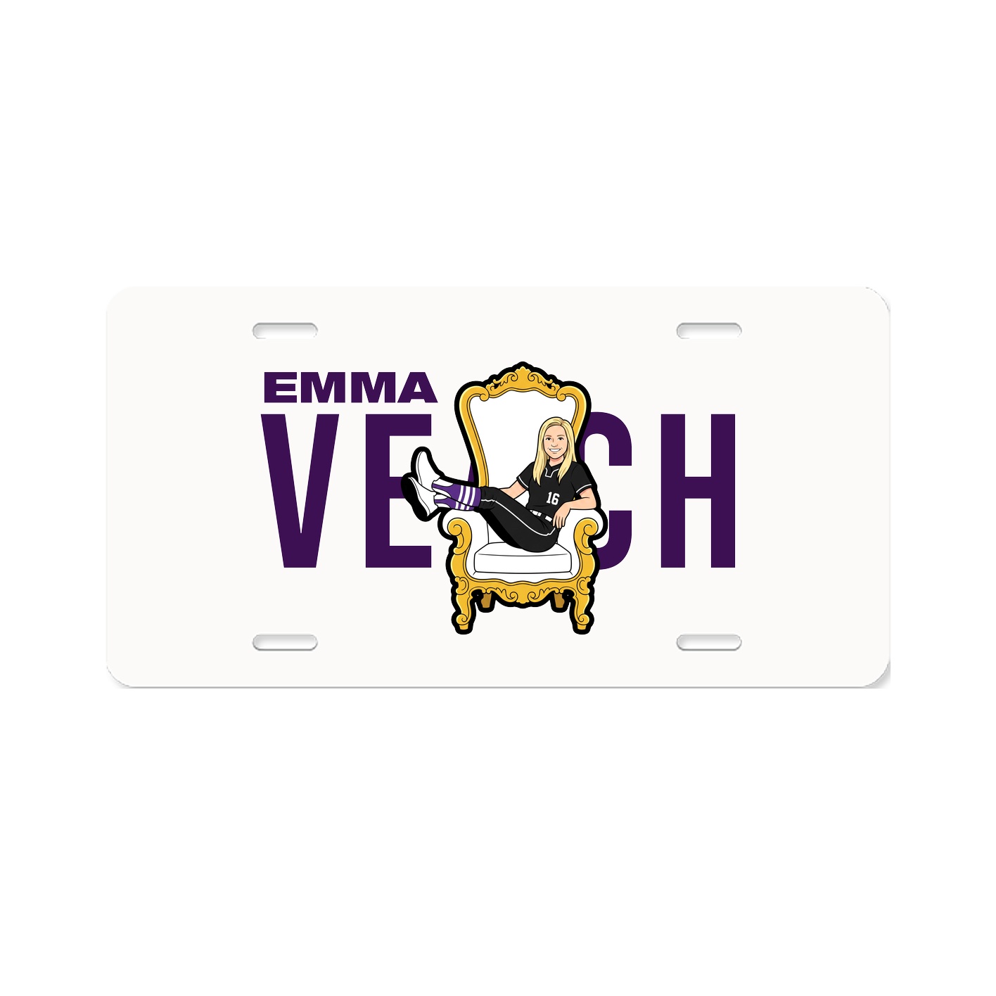 License Plate — Player Name in Classic