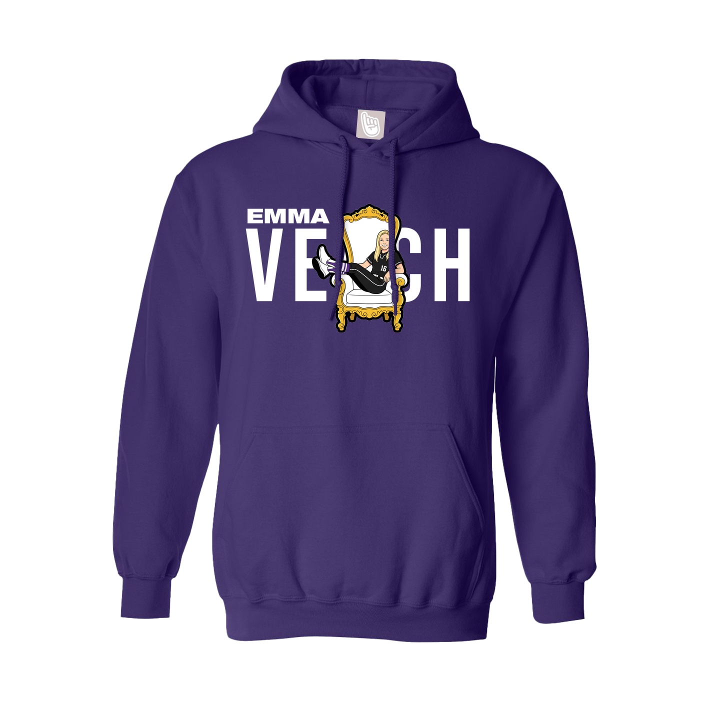 Hoodie — Player Name in Purple