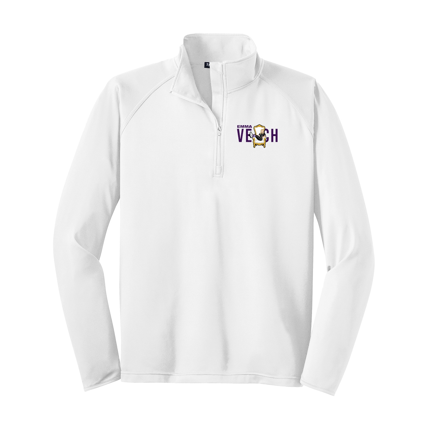Q-Zip Pullover — Player Name in White