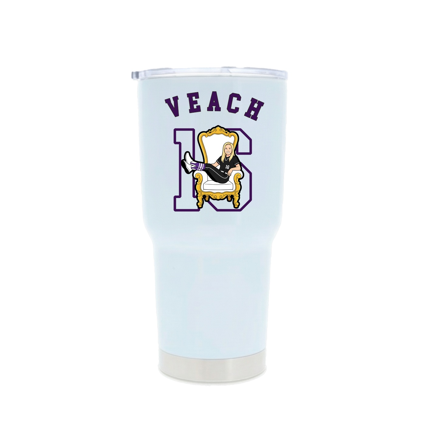 30oz Stainless Steel Tumbler — Shirsey Arch in White