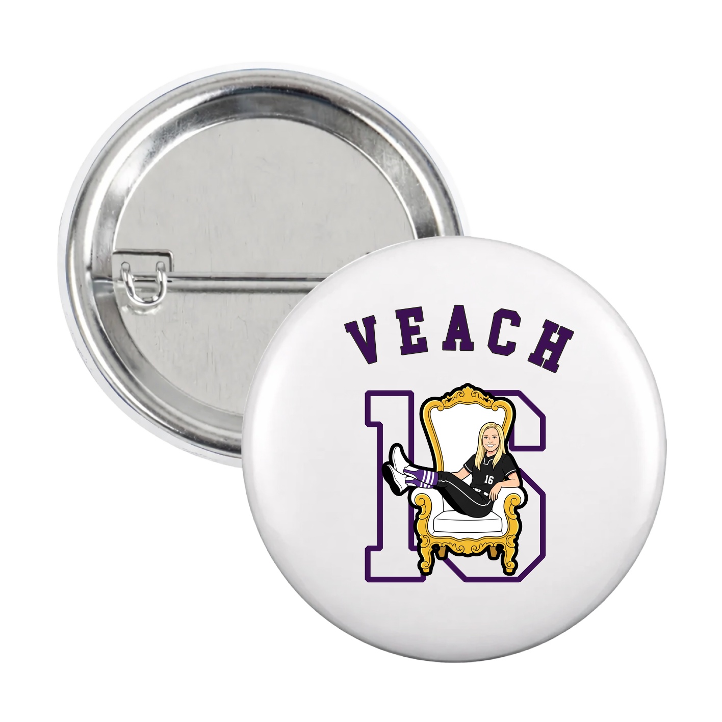 Game Day Button — Shirsey Arch in White