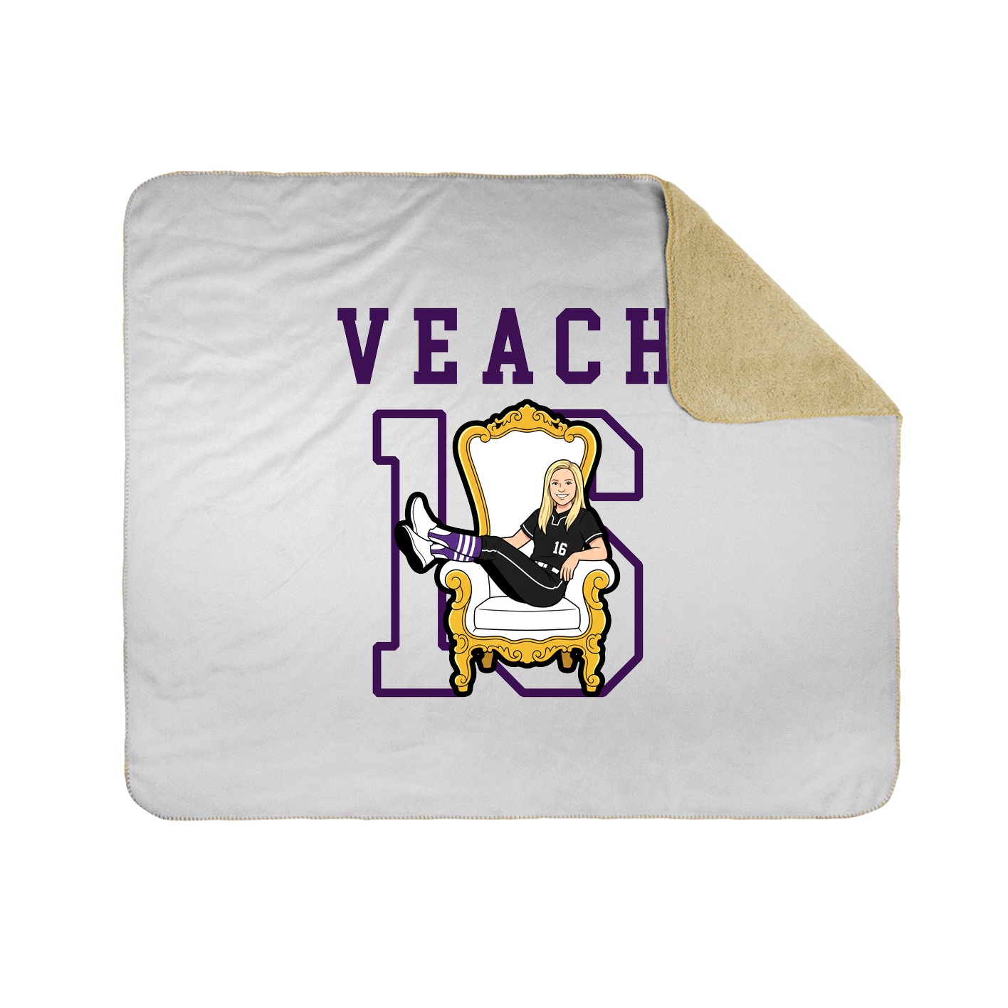 Throw Blanket — Shirsey in White