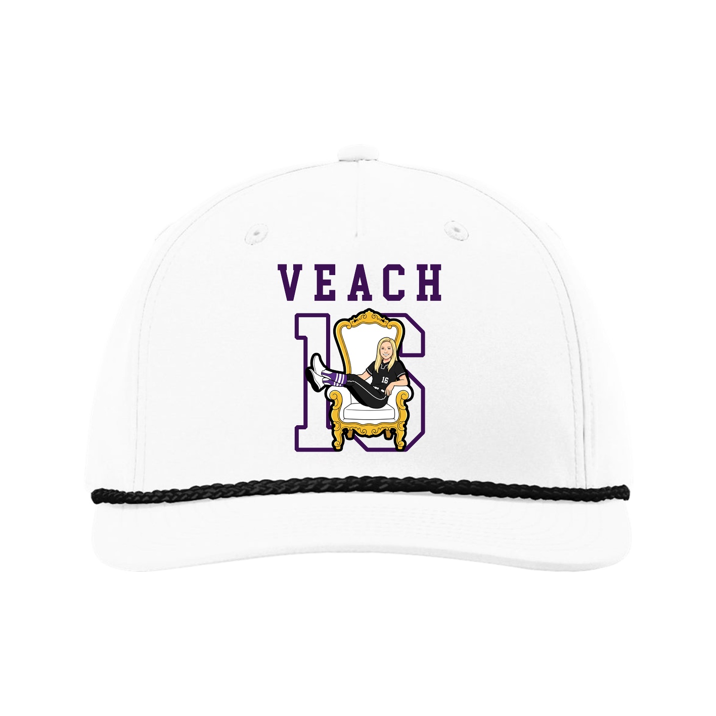 Five-Panel Classic Rope Cap — Shirsey in White