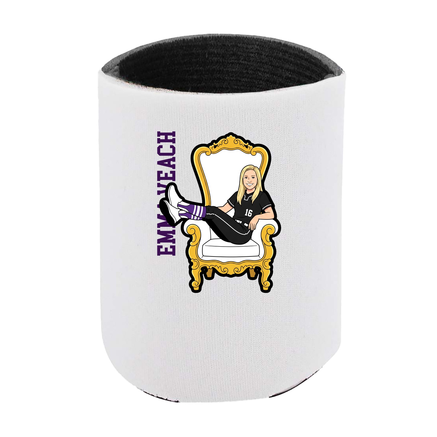 Can Holder — Name Vertical in White