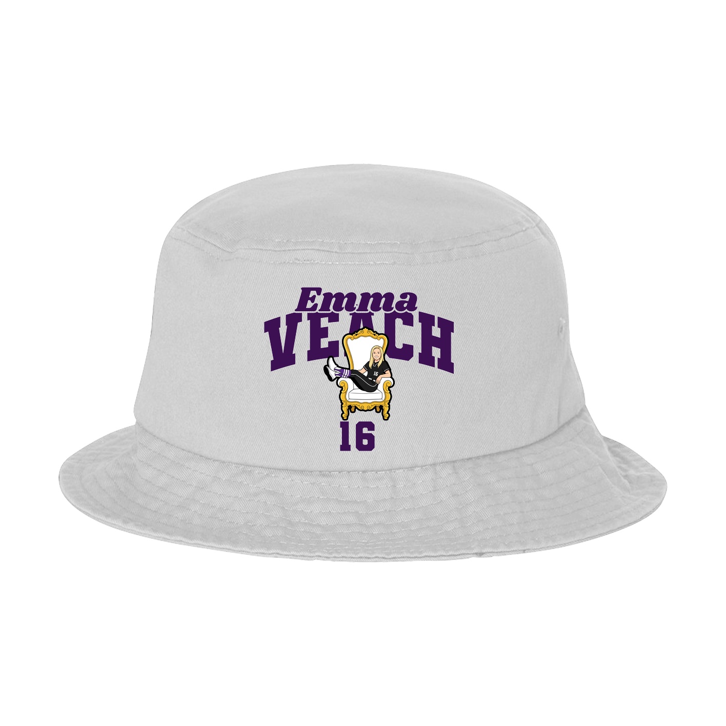 Bucket Cap — Signature Arch in White