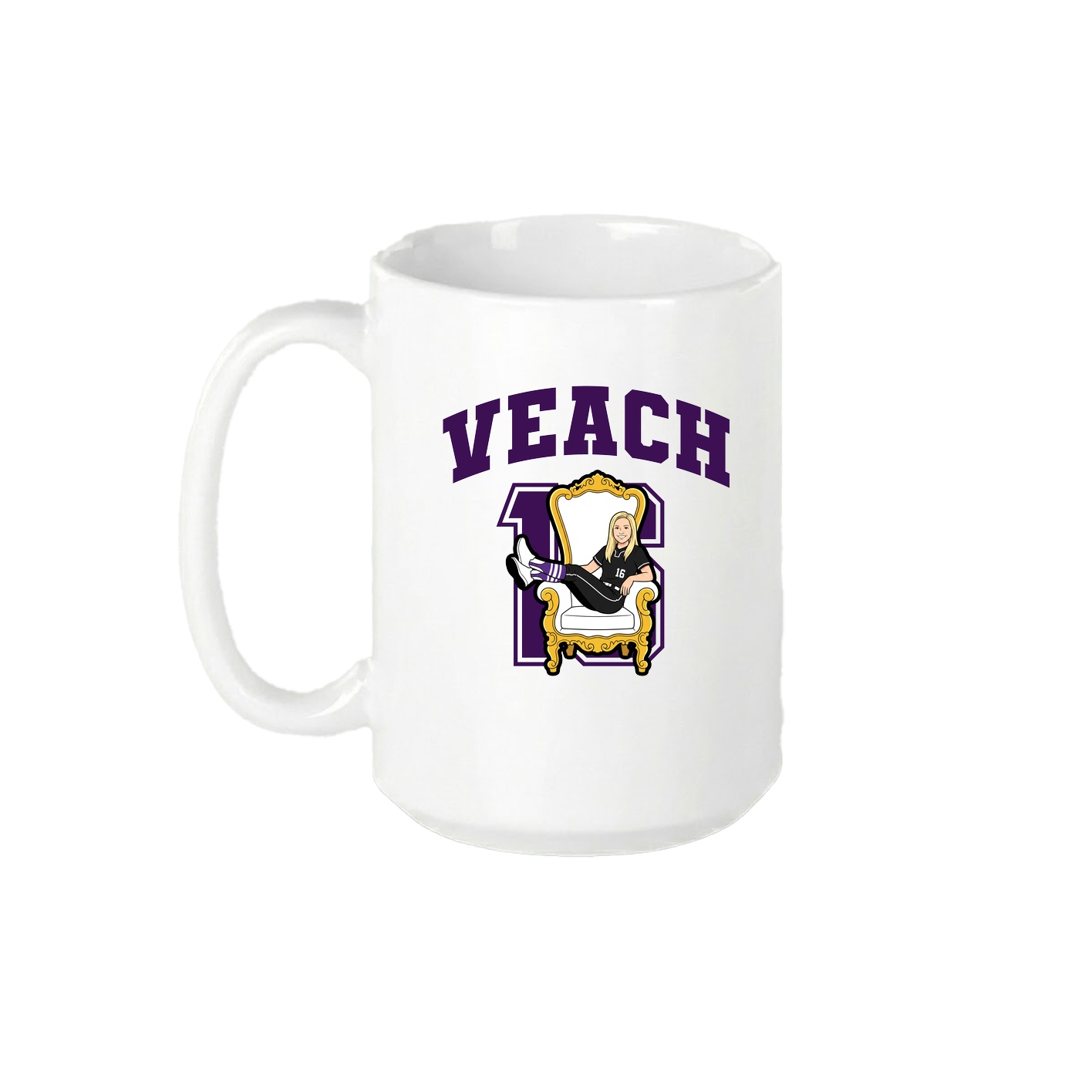 15oz Coffee Mug — Number in White