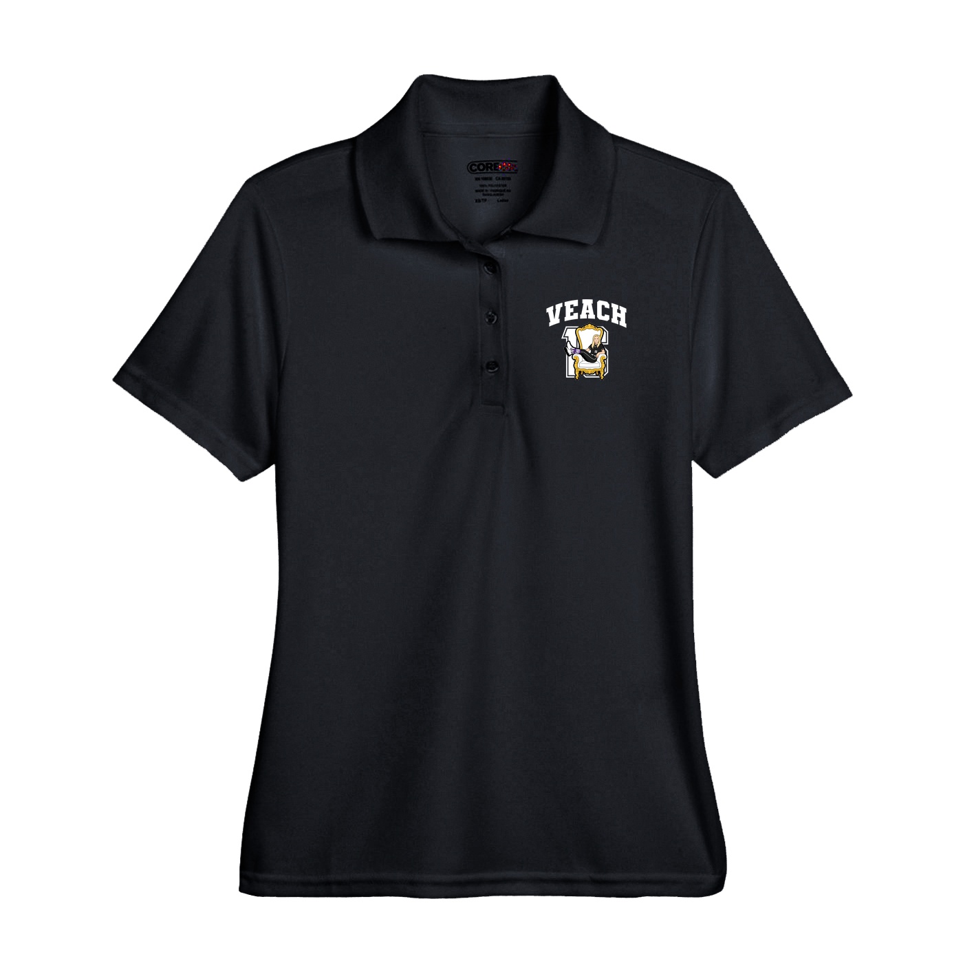 Performance Polo — Number in Black