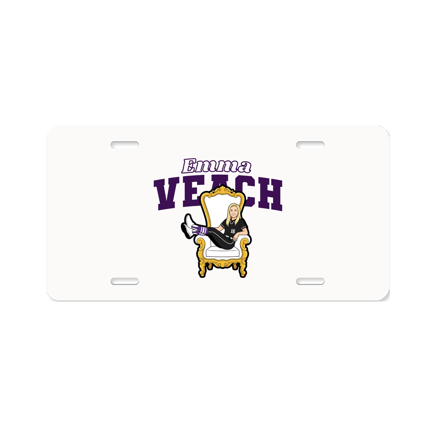 License Plate — Name Arch in Classic