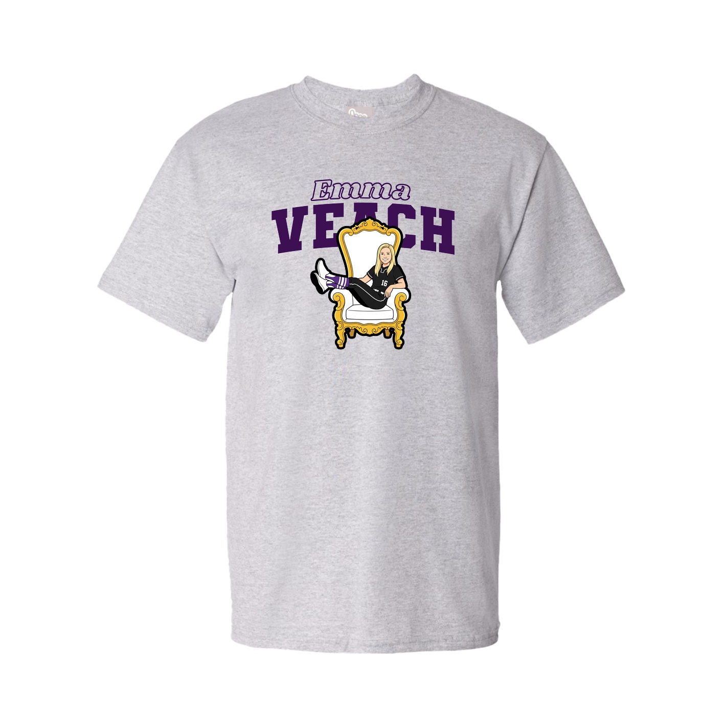 Youth Tee — Name Arch in Grey