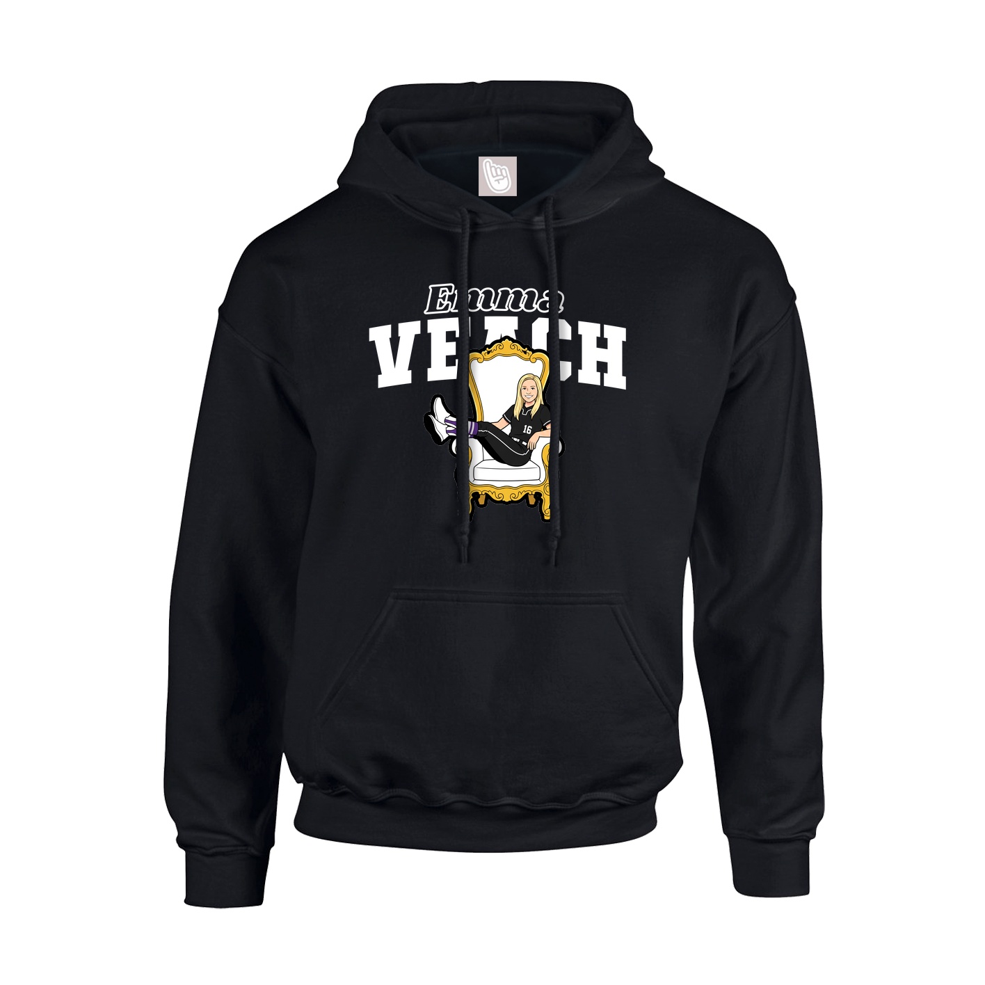 Hoodie — Name Arch in Black