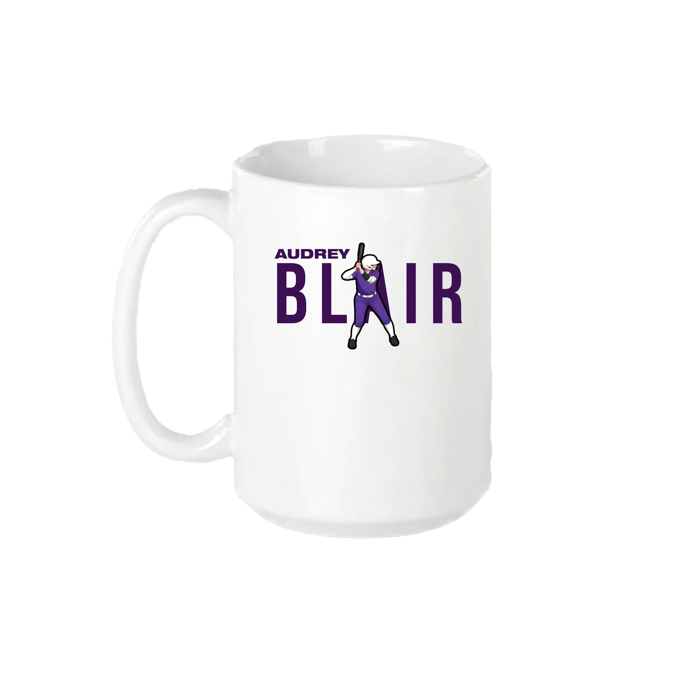 15oz Coffee Mug — Player Name in White