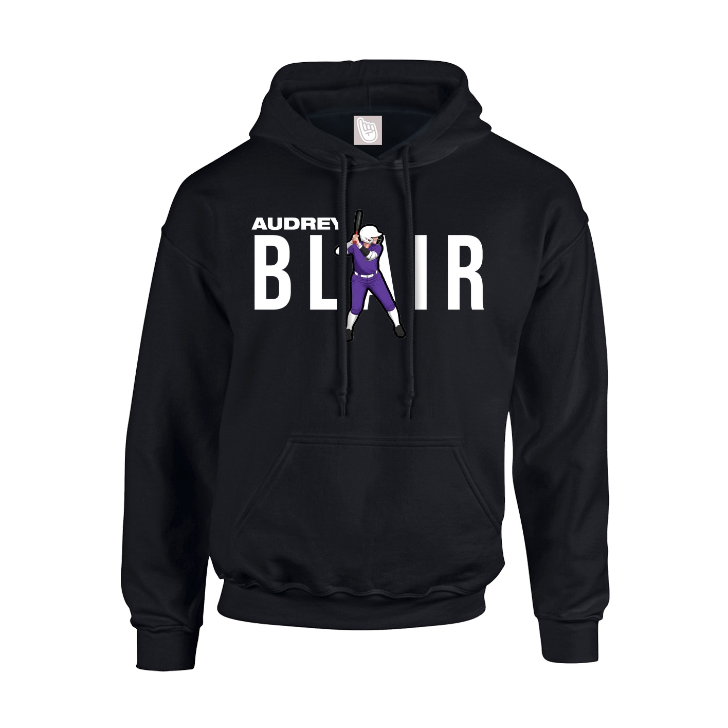 Hoodie — Player Name in Black