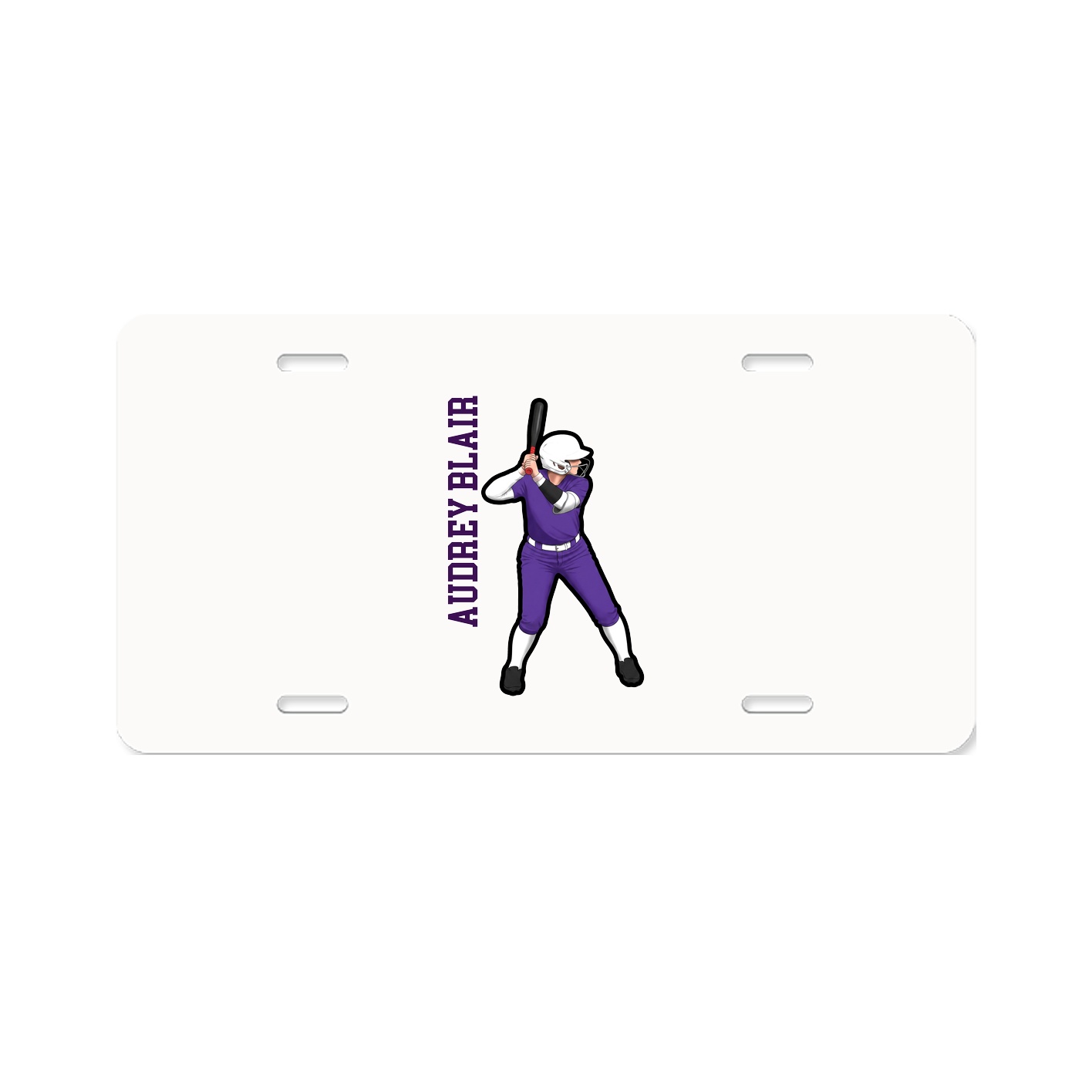 License Plate — Name Vertical in Classic