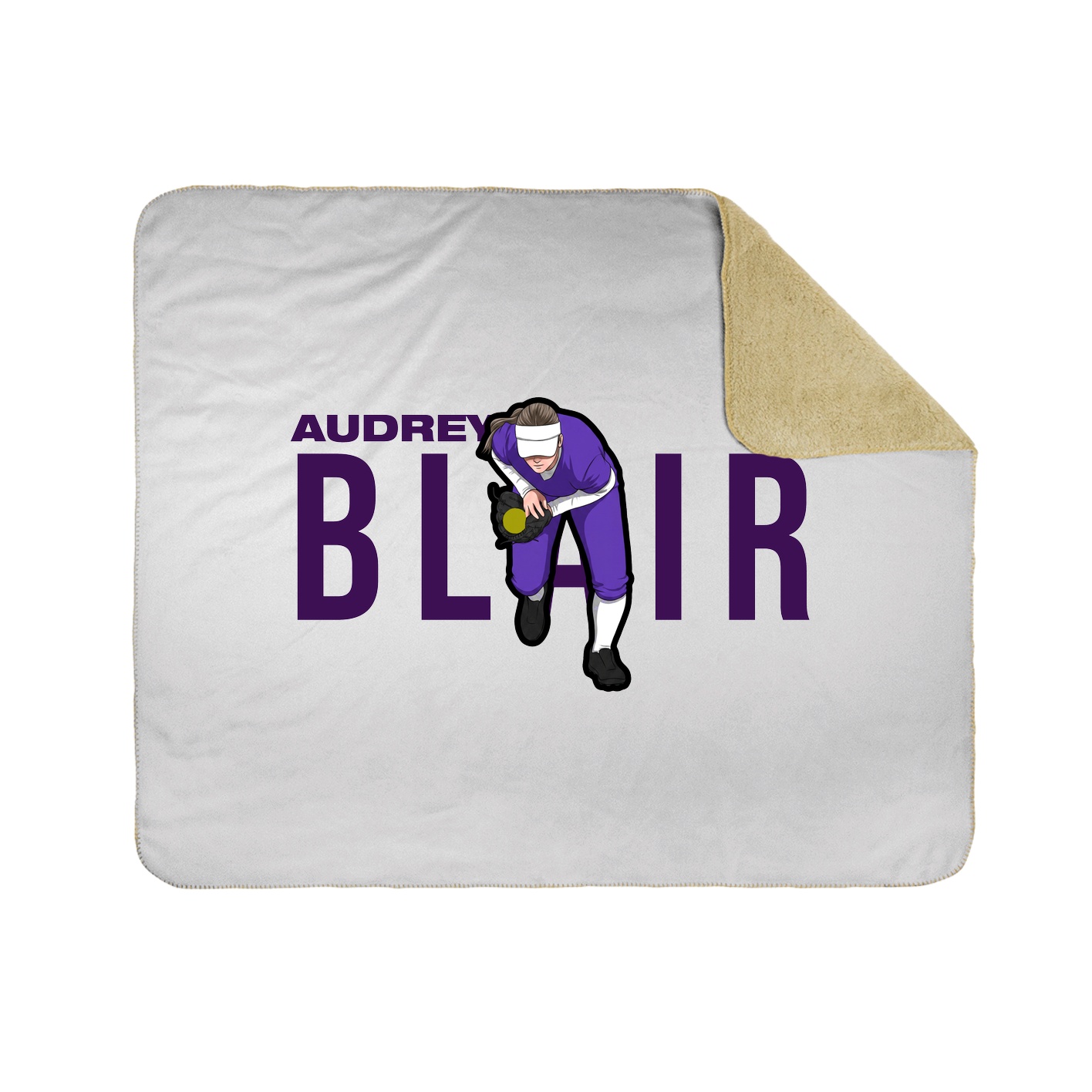 Throw Blanket — Player Name in White