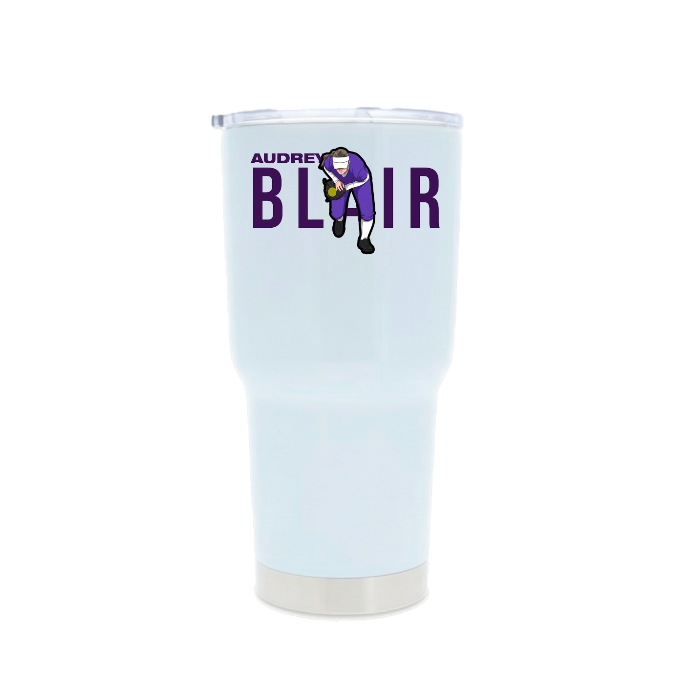 30oz Stainless Steel Tumbler — Player Name in White