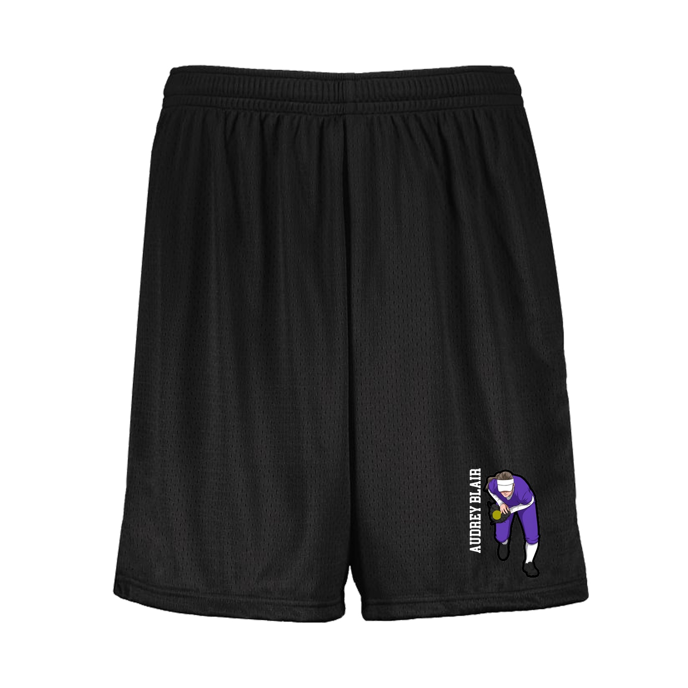 Shorts — Name Vertical in Black